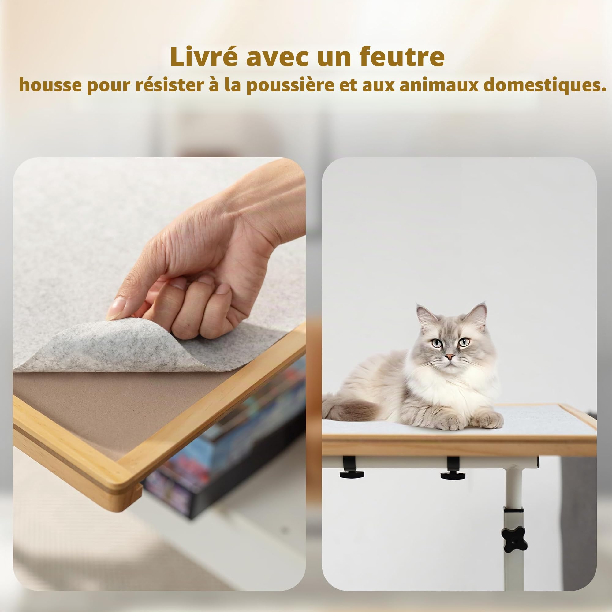 Tektalk Table de Puzzle avec lumière LED, Plateau en Bois avec Couvercle, fermé avec 4 roulettes, jusqu'à 1500 pièces