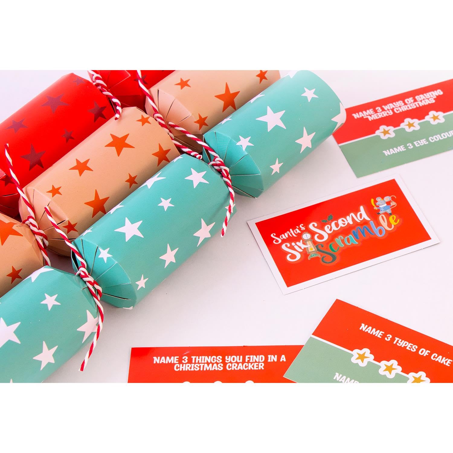 Harvey & Mason 6 Six Second Scramble Christmas Crackers - Novelty Family Kids Game, Xmas Dinner Party Celebration - Image 2