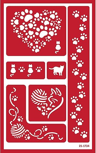 Miniatura 5 de 2 plantillas de grabado Armour Etch sobre vidrio reutilizables  Plantillas de gatitos para pintar, hacer manualidades  Plantilla de gatito gato,