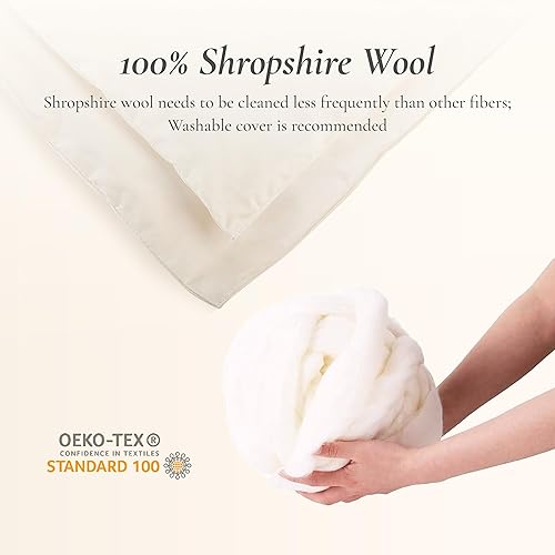 Miniatura 7 de Sleep & Beyond myComforter 100% lana lavable  Relajación profunda  Oeko  Lujosa funda de algodón que regula la temperatura y la humedad  Ropa de