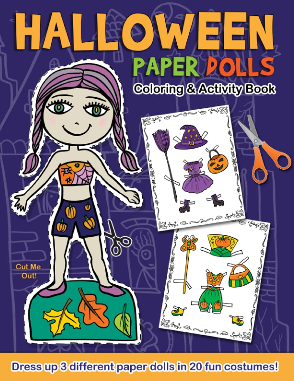 Halloween Paper Dolls Coloring And Activity Book: Dress up 3 different paper dolls in 20 fun costumes! Cut out, color, mix and match outfits! (Paper Doll Activity Books): Press, Little Birdie, Nadler, halloween-paper-dolls-coloring-and-activity-book-dress-up-3-different-paper-dolls-in-20-fun-costumes-cut-out-color-mix-and-match-outfits-paper-doll-activity-books-press-little-birdie-nadler