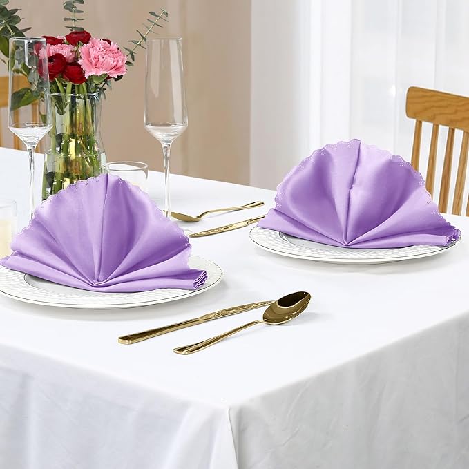 Servilletas de Satin Homiest 24 Pack, 43x43 cm, Lila Claro miniatura 6