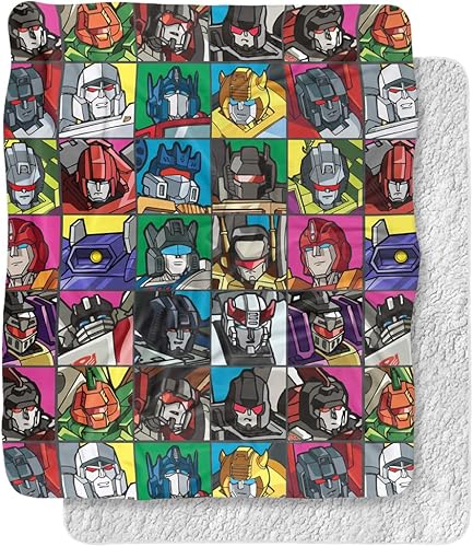 Transformers Transformers Squares Silky Touch Sherpa Back Manta súper suave