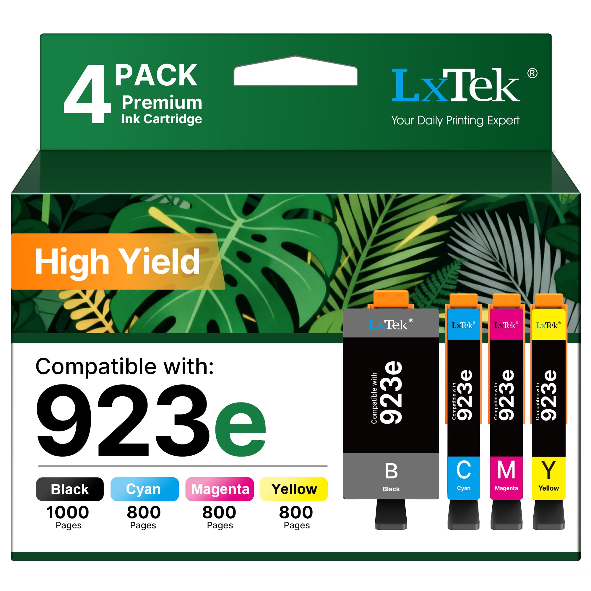 923e 923 Ink Cartridges for HP Printers with Chip Replacement for HP 923XL Ink Cartridges Combo Pack for HP923 OfficeJet Pro 8135e 8130e 8139e 8138e 8122e 8120 8124e 8125e 8130 8132e 8134e Printer