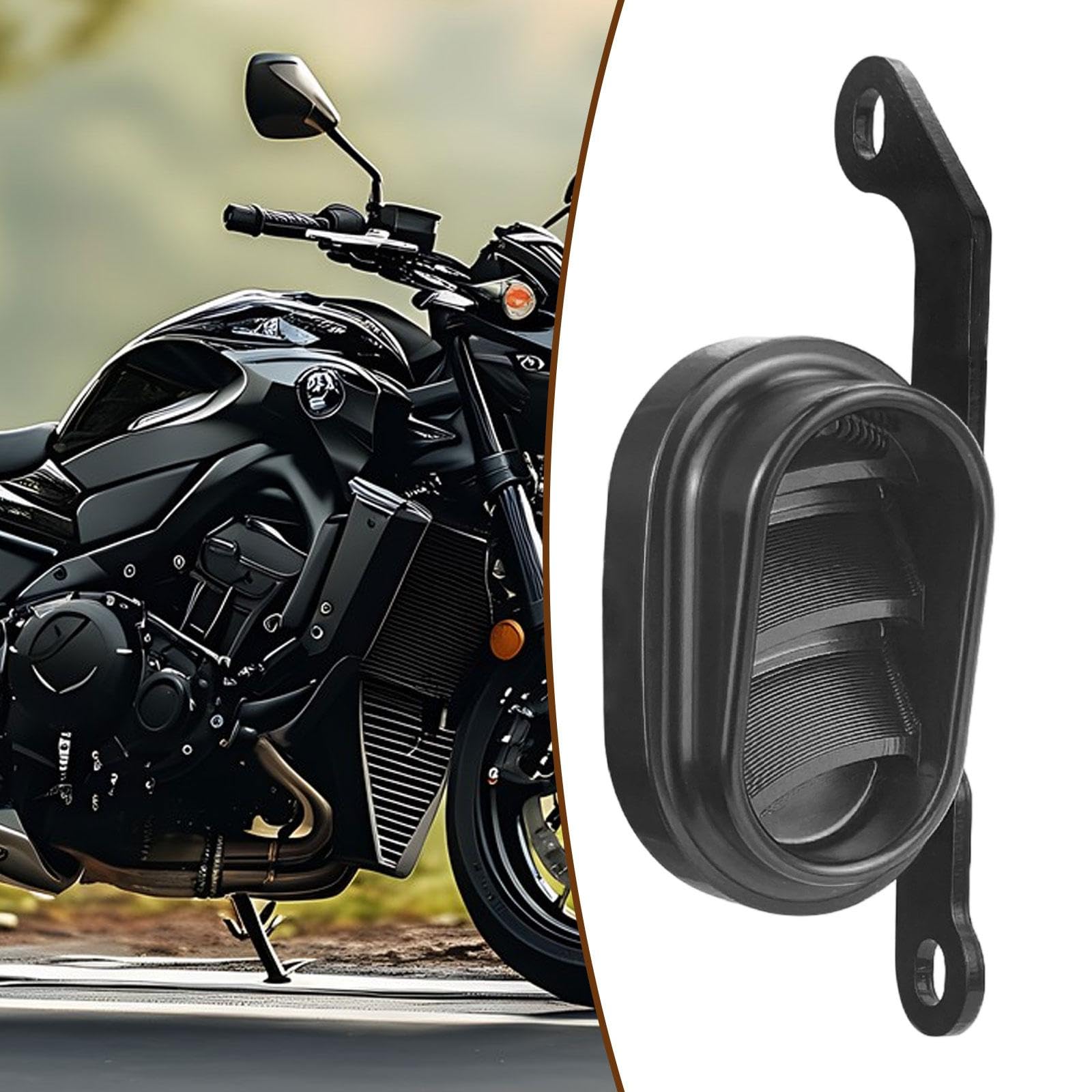 Qianly Tapa de Filtro de Aire de Motocicleta, Reemplaza Directamente El Protector de Filtro de Aire Portátil de Aleación de Aluminio, Fácil de Instalar para, Negro