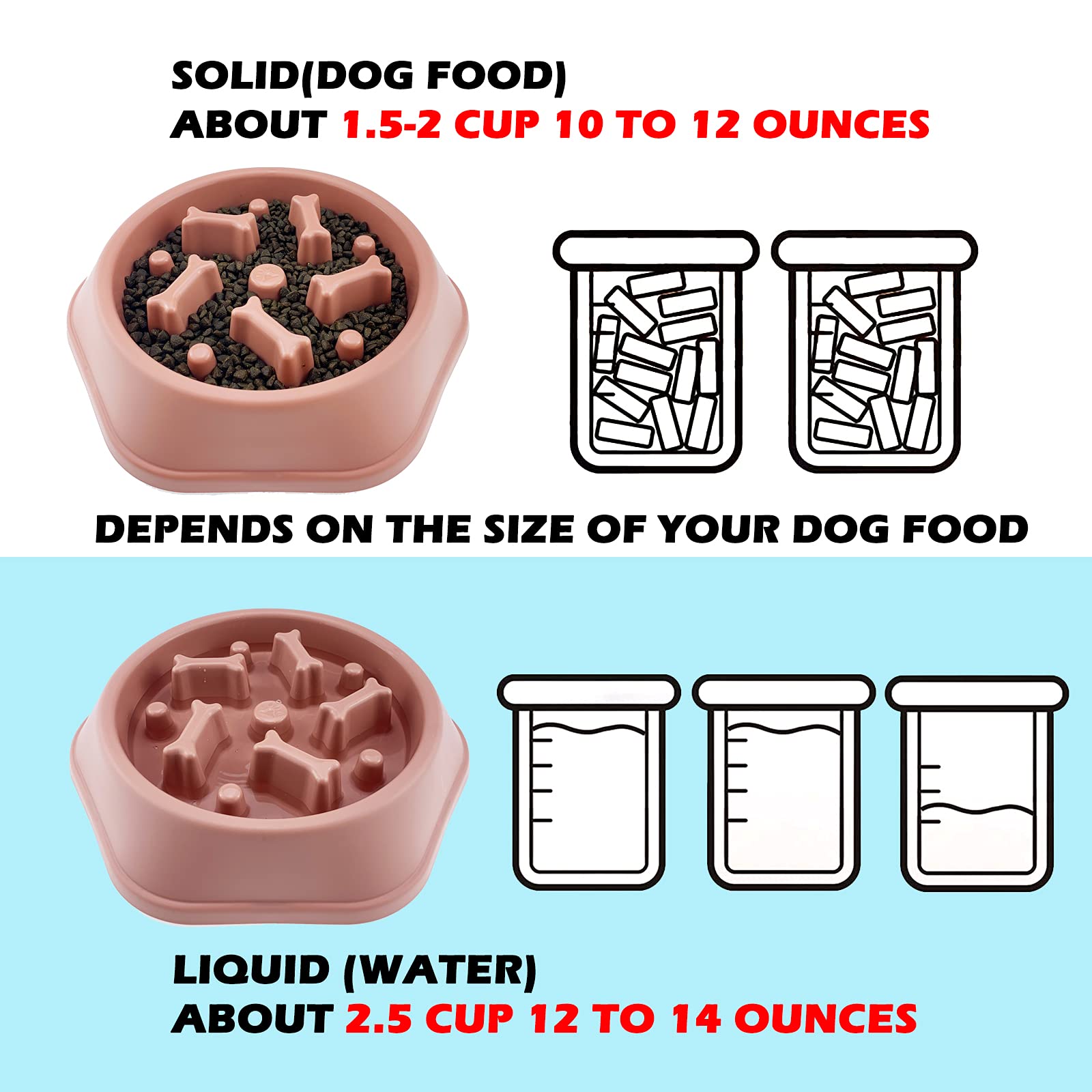 Cuenco de alimentación lenta para perros, comedero para perros, cuenco para cachorros, comederos para puzzles..