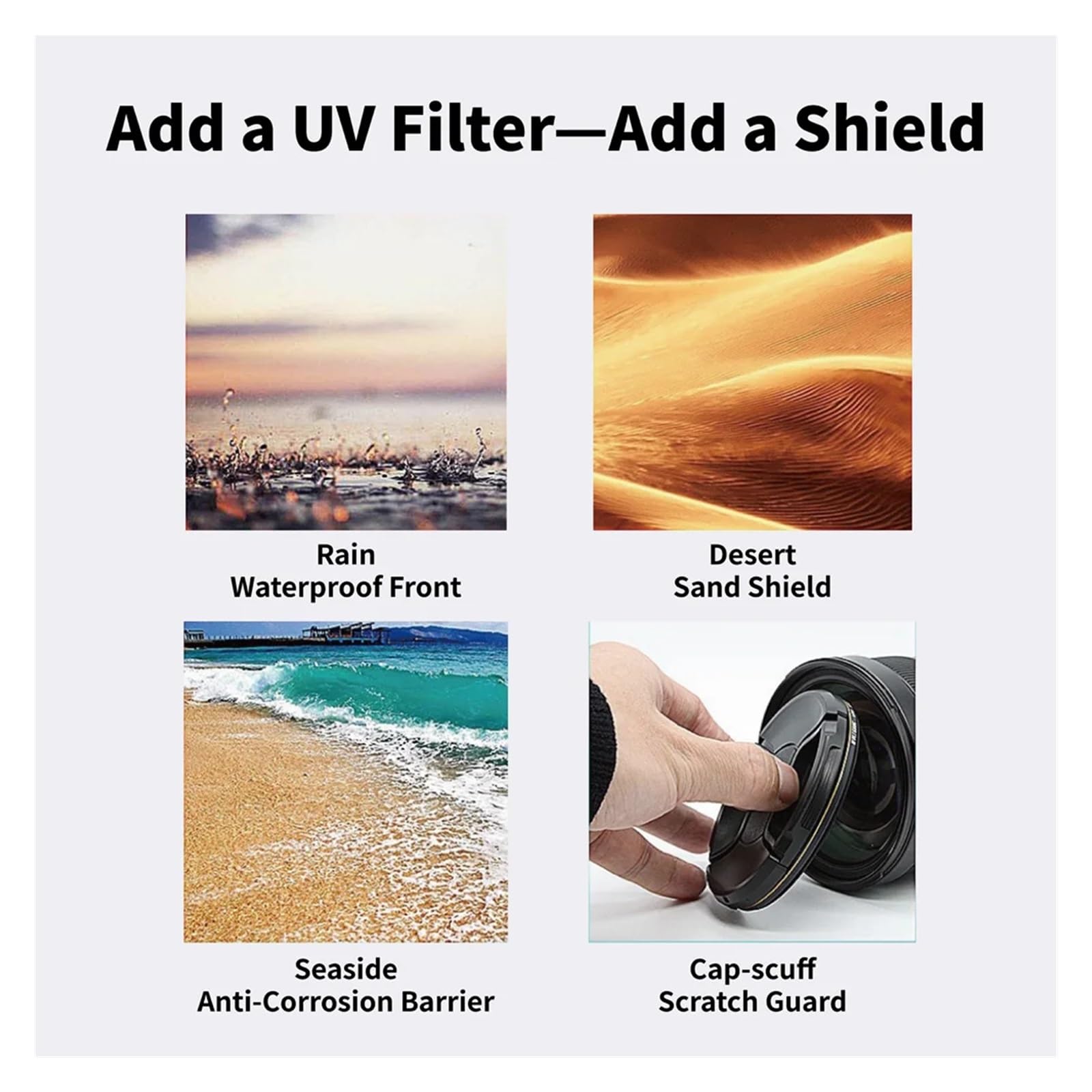 Filtro Obiettivo HD 49mm 52mm 55mm 58mm 62mm 67mm 72mm 77mm 82mm, Compatibile Con Cannon, Compatibile Con Nikon, Compatibile Con Sony, Filtro Obiettivo Fotocamera(82mm)