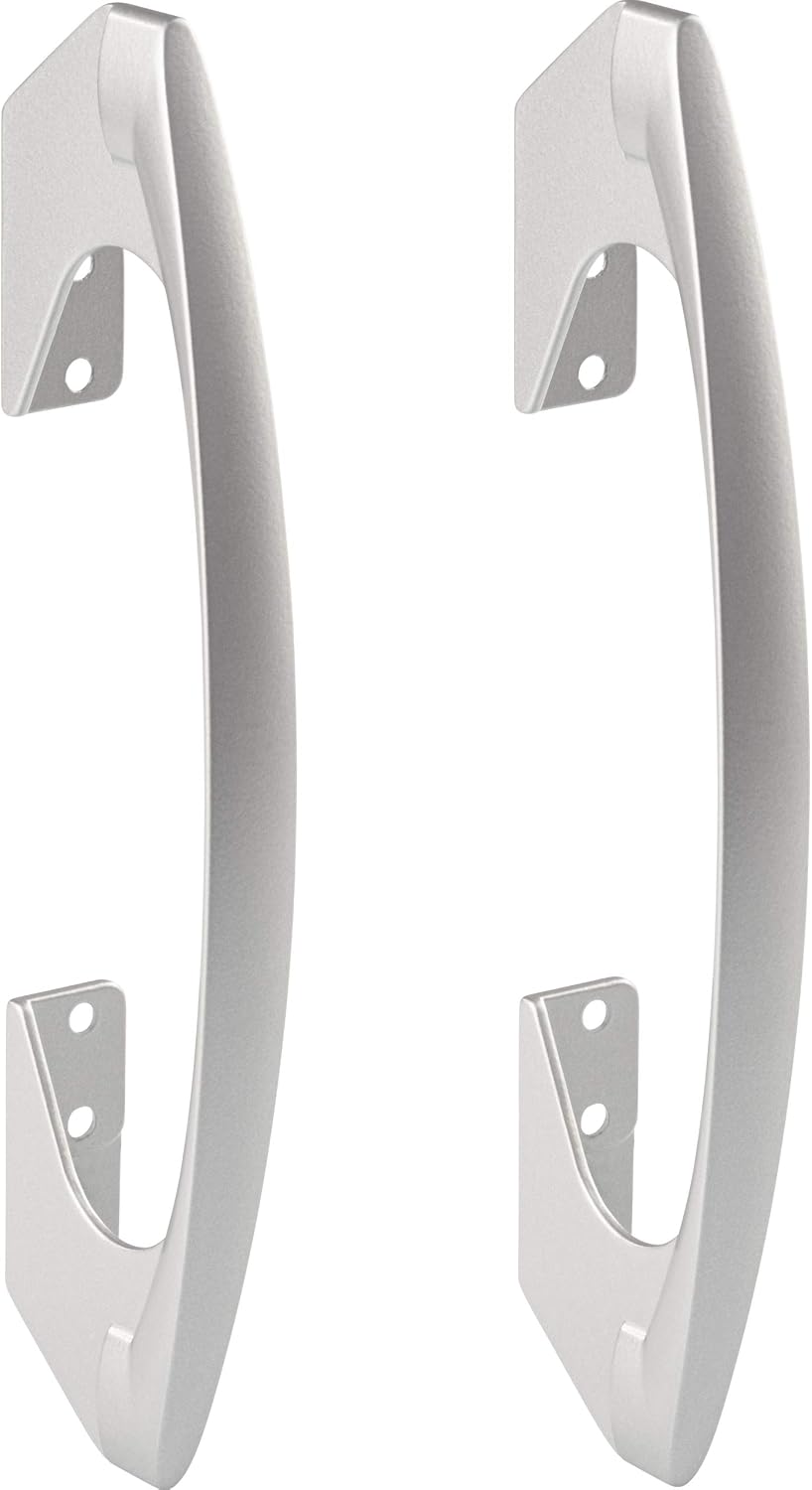 Gedotec Furniture Handles Made of high-Quality Metal, Silver, 2 pieces