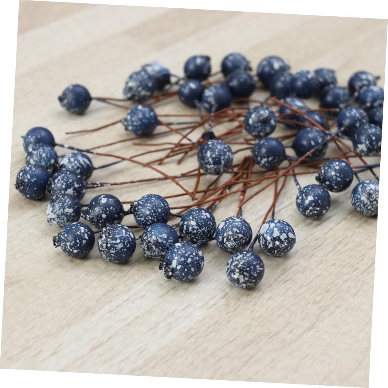 50 Stück Künstliche Blaue Beeren – DIY-Deko Für Weihnachtsbaum, Geschenke & Blumenarrangements, Realistisches Bastelzubehör