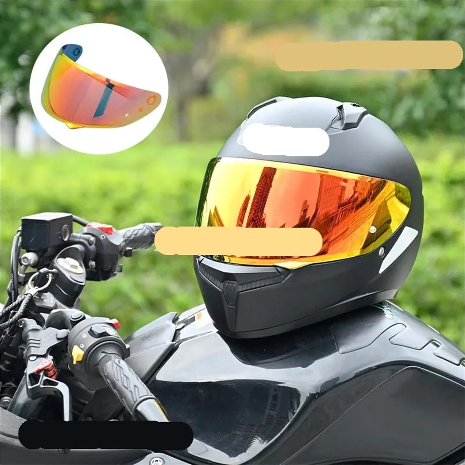 Visera para casco de moto Reemplazo de lente visera for casco motocicleta, protección contra el polvo y viento, accesorios for(Color 2)