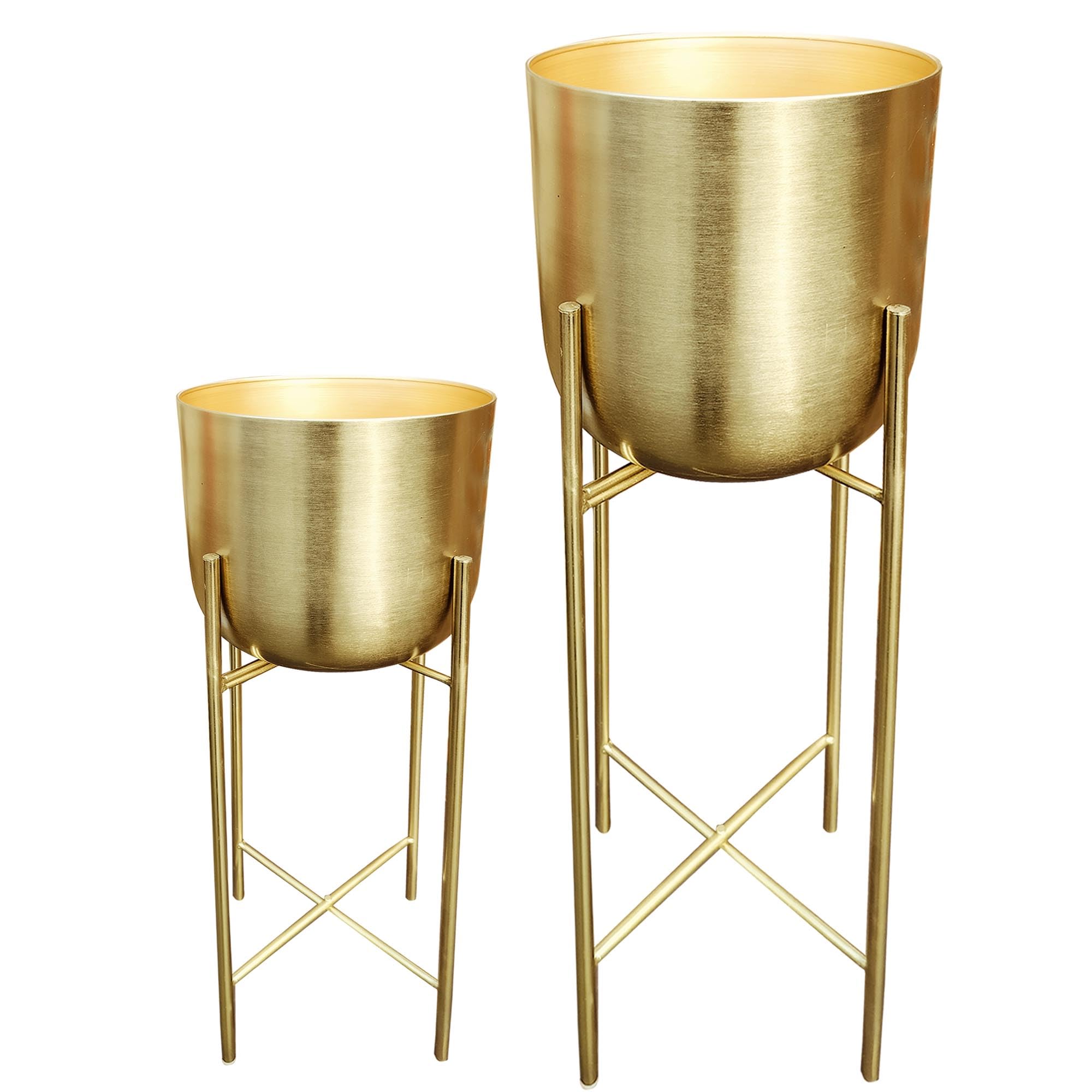 HOUSE DECORE Modren Decorative Metal Planter Stand Long, Stand Tall, Flower Pot Gold Antique Plated Color for Indoor Home Gardening and Balcony (with Stand) (B0CV5ZCBPR) Amazon Price History, Amazon Price Tracker