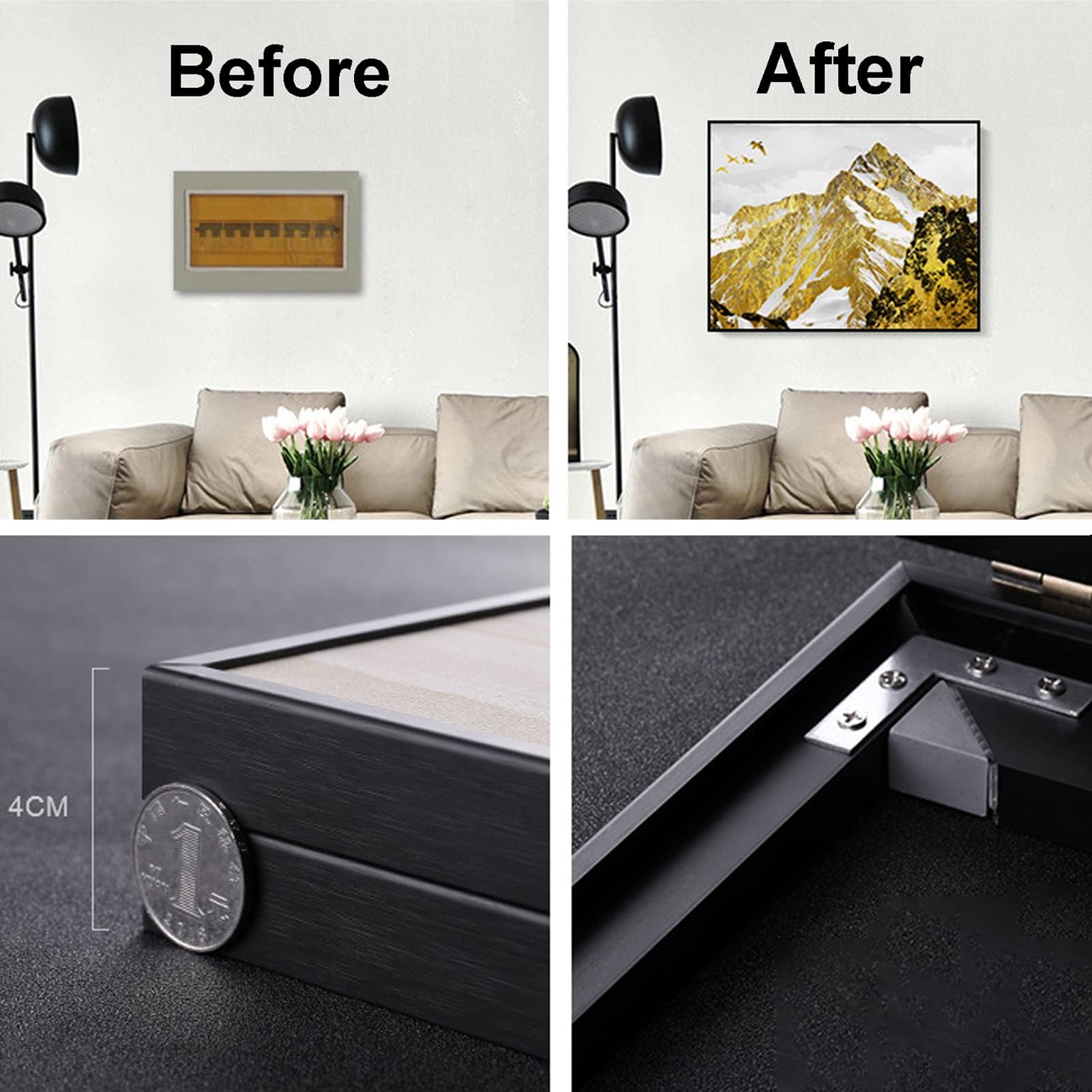 Copertura decorativa per scatola contatore elettrico con supporti idraulici per asta, design moderno per un'estetica migliorata