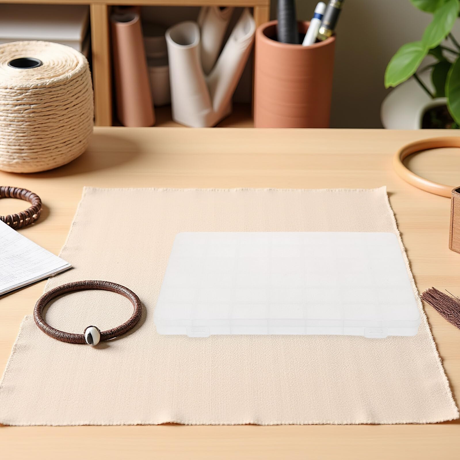 5 Pezzi Organizer per Perline con Scomparti in Plastica Trasparente Scatole Resistenti per Gioielli Componenti e Artigianato Contenitori Leggeri per Conservazione e Creazione