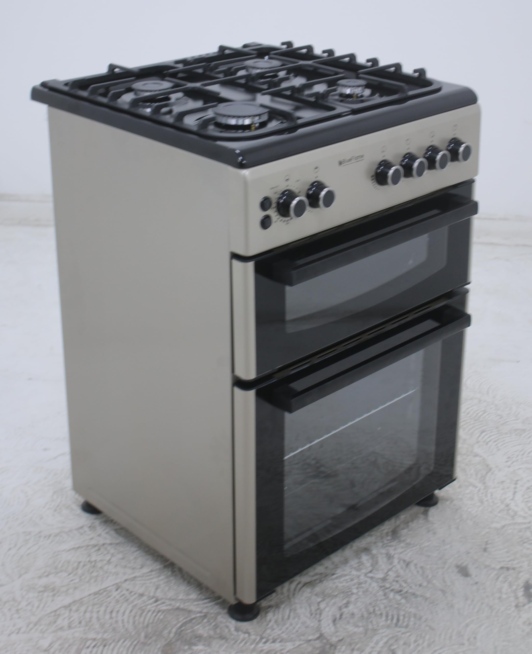 BlueFlame DG6402XPZU 60 cm Freestanding Gas Cooker With Double Cavity Oven - Silver — view 3