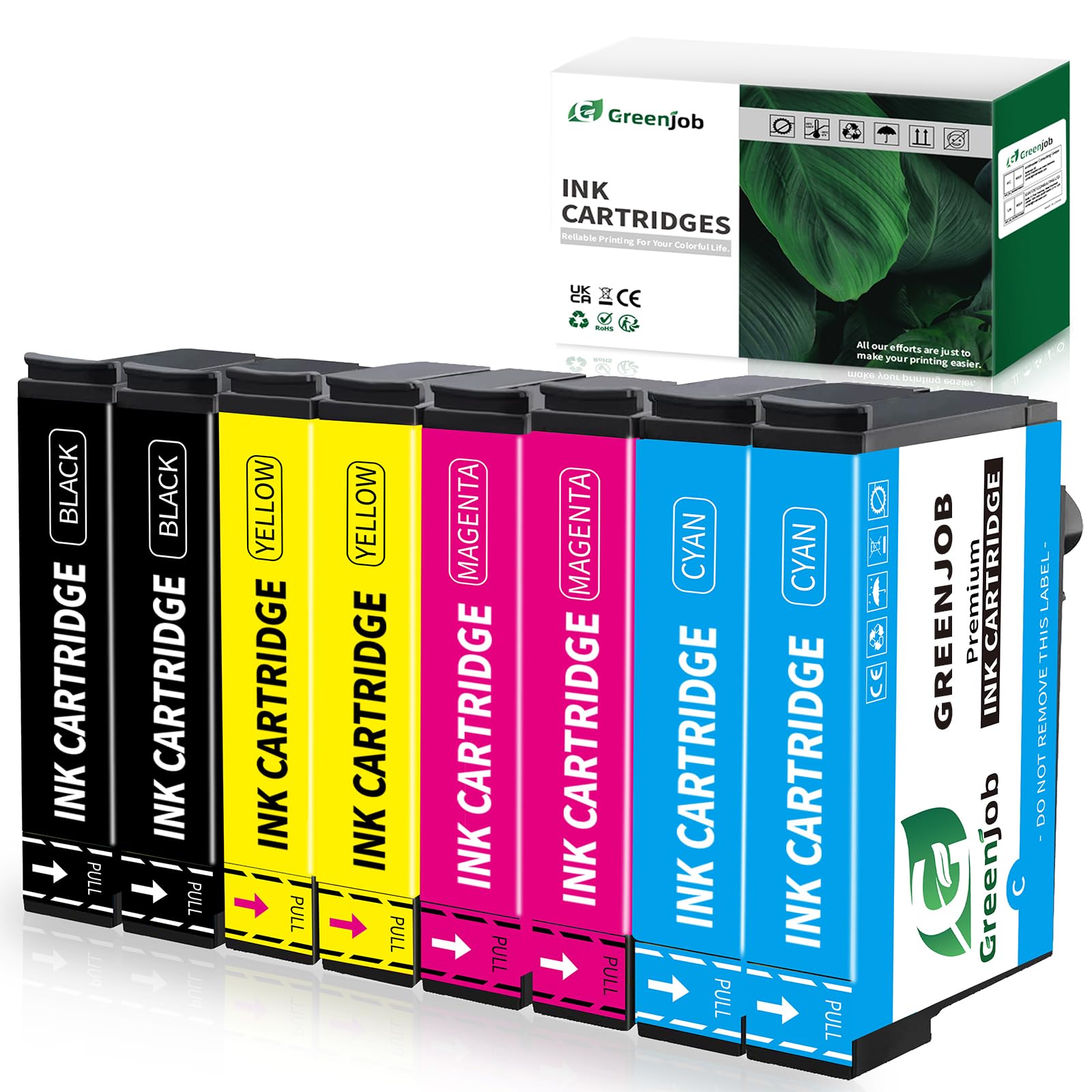 Compatible 405XL Ink Cartridges Multipack Replacement for Epson 405 XL Compatible with Workforce Pro WF-3820 WF-4820 WF-7310 WF-7830 WF-7835 WF-7840 WF-3825 WF-4825 WF-4830 Printer (8-Pack)