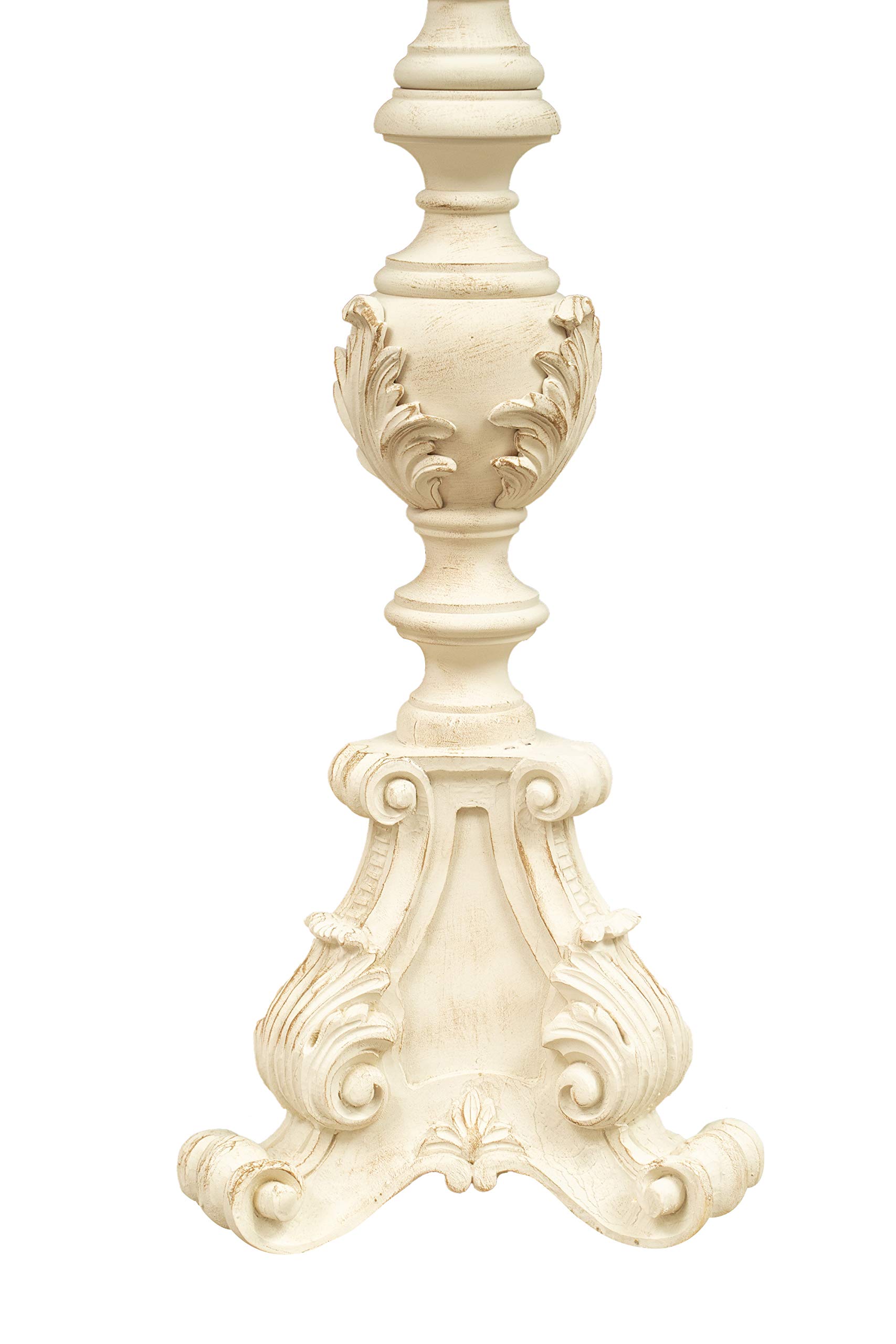 Biscottini candeliere legno 150x30x30 cm | Portacandele legno | Candelabro bianco Made in Italy | Candelabri Shabby | Candelabro da terra