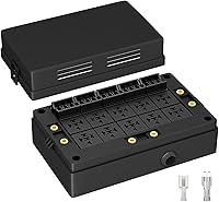 Vista 1 de DAIERTEK Caja de relé de fusibles de 12 V, automotriz, 10 ranuras, soporte de relé de 15 ranuras, soporte de fusibles ATC/ATO, bloque universal