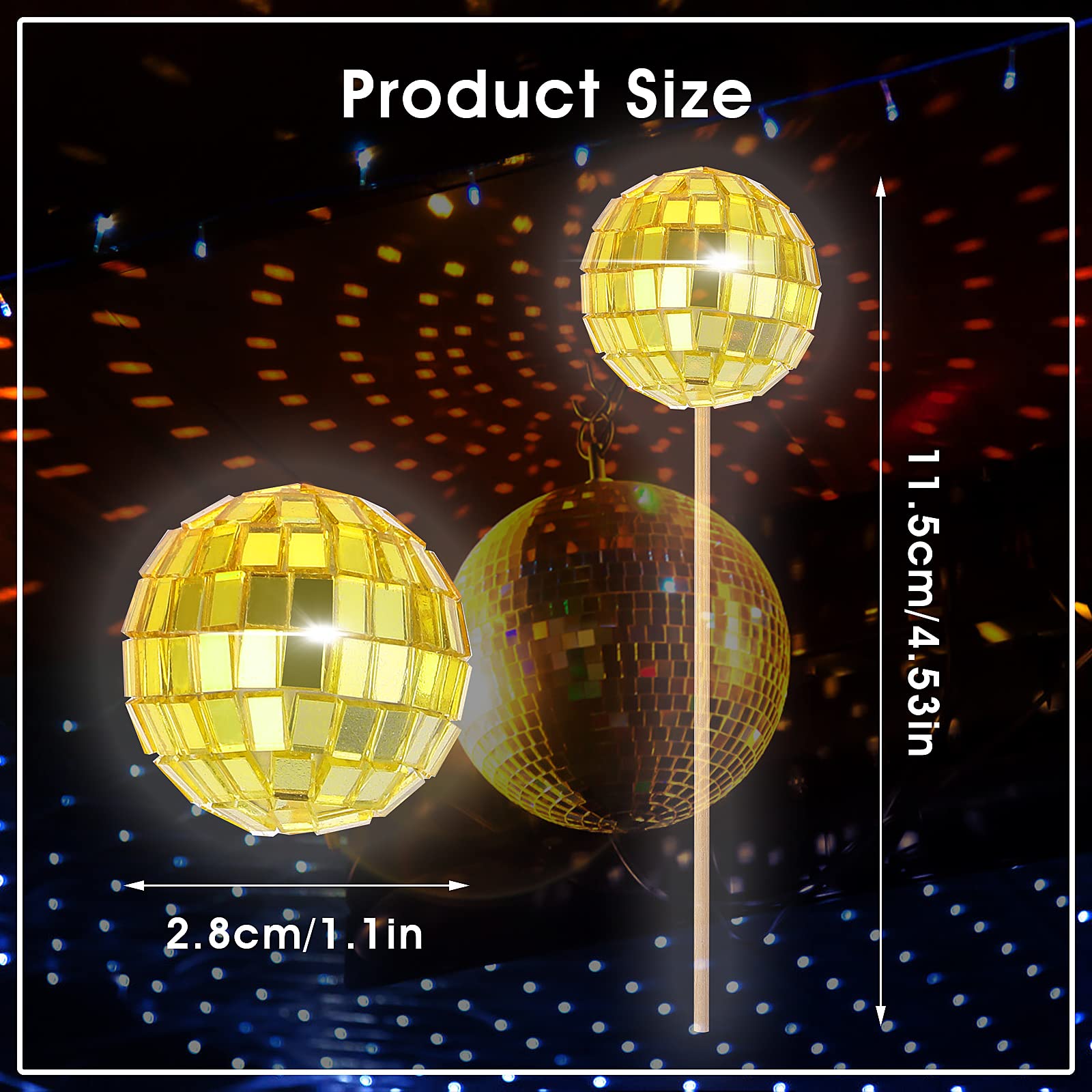 30 Stück Disco-Kugel Cupcake-Deko – Retro-Partyzubehör Für Geburtstag, Hochzeit & 70er Jahre Motto
