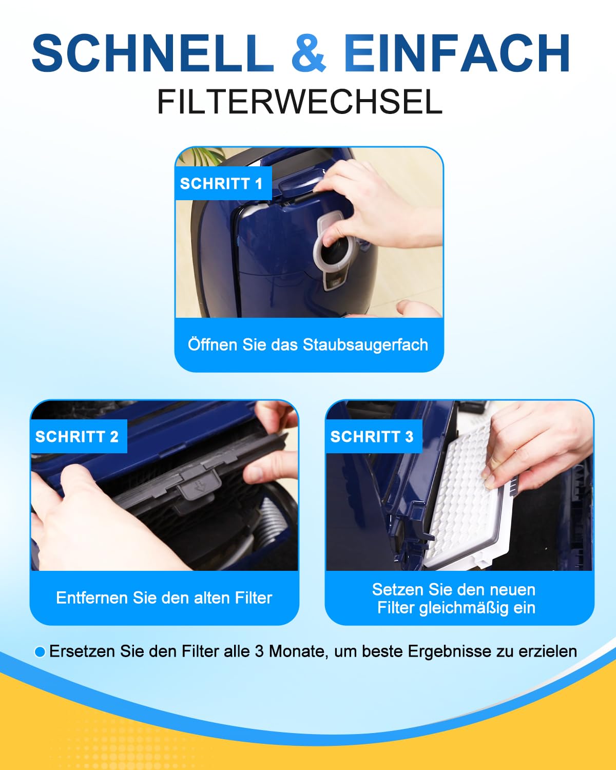 KEEPOW 1 filtr do odkurzaczy Miele Hepa Airclean SF-HA 50, Kompatybilny z Miele Complete C3 & C2, Compact C1 & C2, S8340, Hepa Airclean 50 dla S4000, S5000, S6000 & S8000 Baureihe