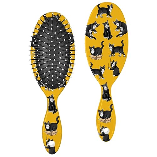 Miniatura 6 de WIRESTER Cepillo desenredante para todo tipo de cabello, cepillo de pelo para niñas y mujeres, adecuado para cabello húmedo y seco, posturas