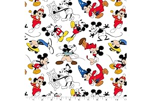 Disney Fabric: Mickey Mouse Through the Years Fat Quarter