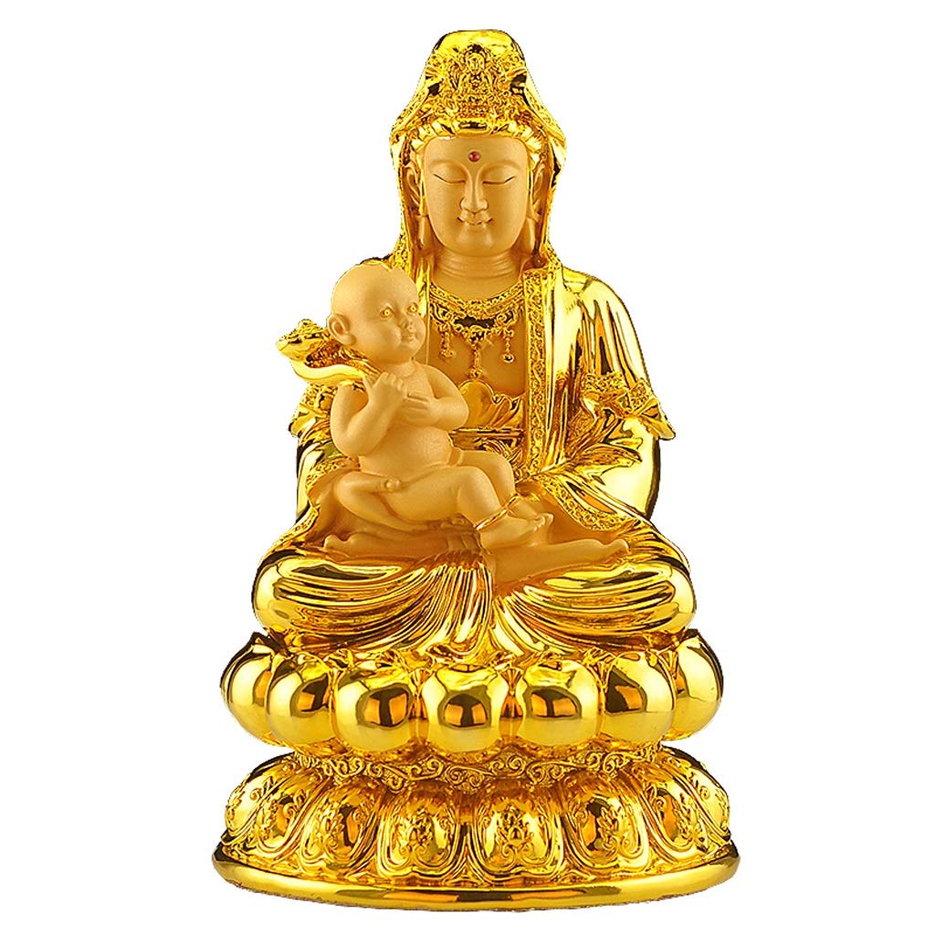Statue Feng Shui décoration de la maison attirer la richesse et la bonne chance ornements Feng Shui figurines de collection en résine dorée parfaites pour votre maison ou votre bureau sculpture de pr