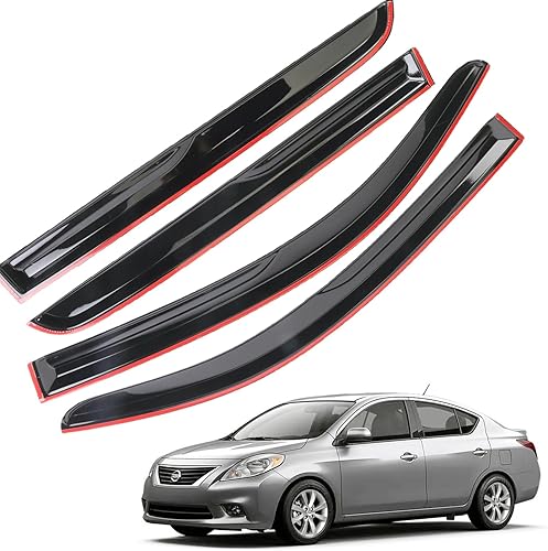 Miniatura 1 de ECNEREFERR Viseras de ventana Deflector de lluvia 94861 Juego de 4 piezas para Nissan Altima-Altima Sedan 2013-2018, deflector de ventana, viseras