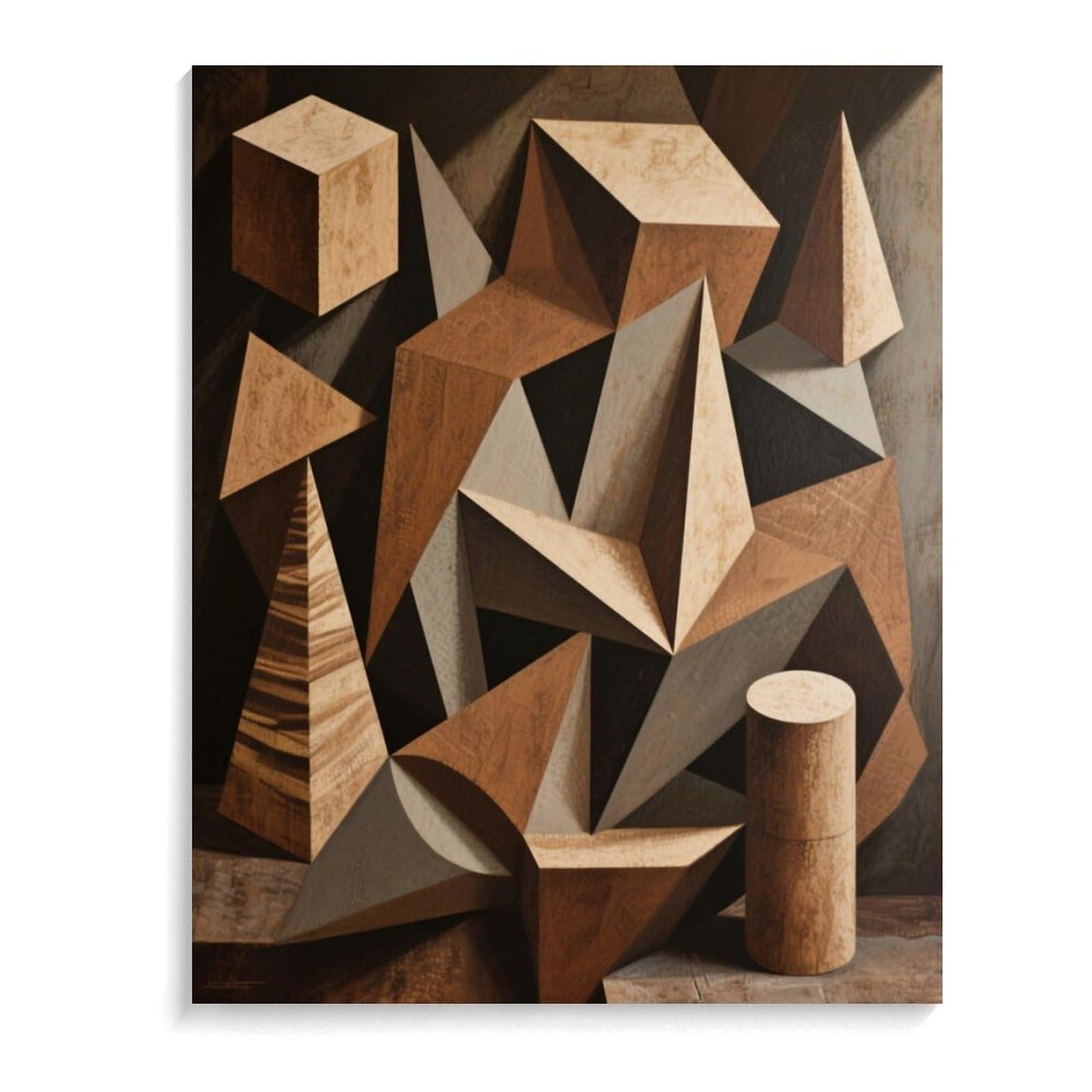 KOAYUBFC Geometrie Malen nach Zahlen Kit für Erwachsene Anfänger Erwachsene Malen nach Zahlen Kits auf Leinwand DIY Acryl Ölfarben Malerei mit Pinseln für Geschenk Home Wall Decor