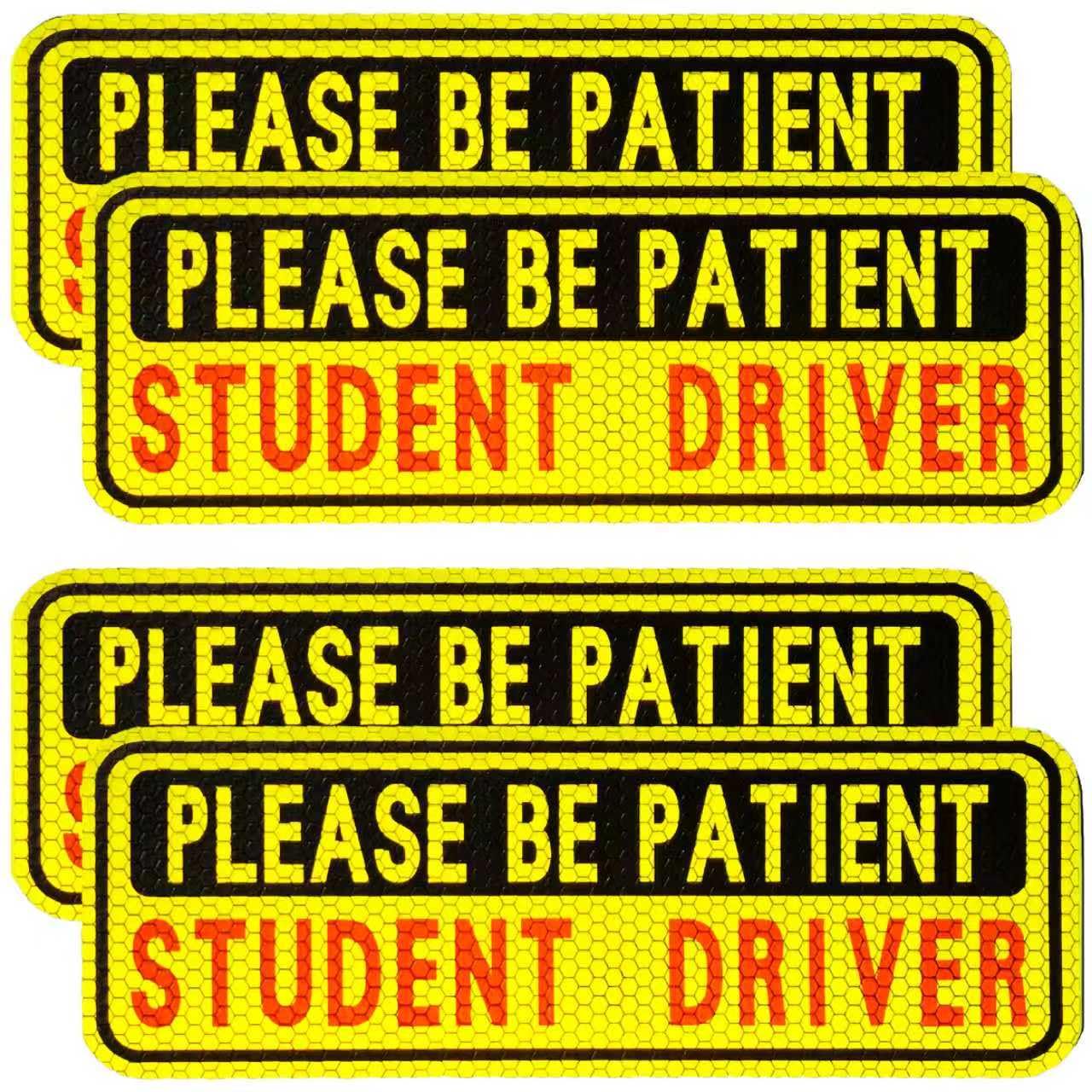 4 PCS Student Driver Magnet for Car New Driver Magnet for Car Please Be Patient Funny Magnetic Student