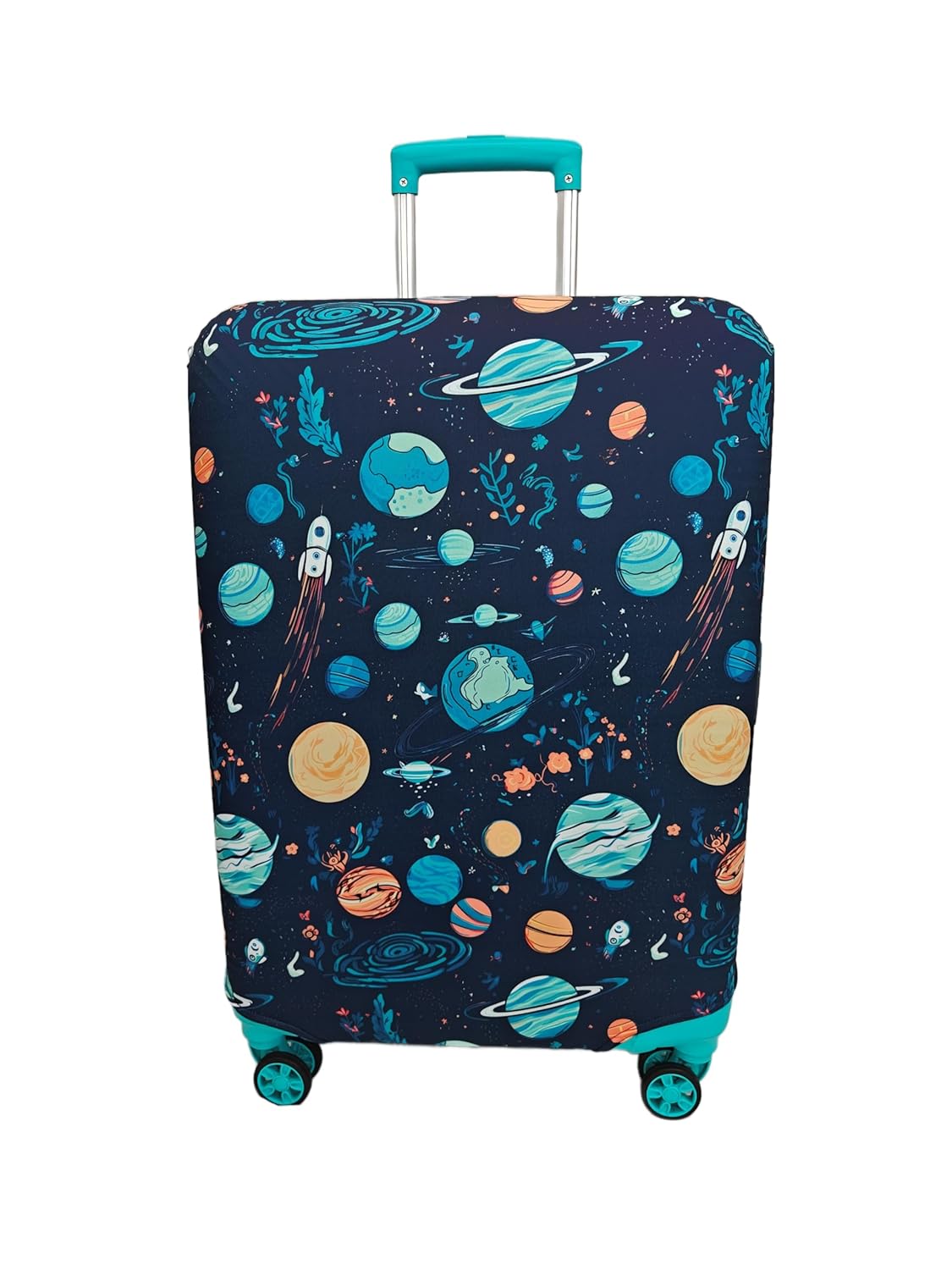 NT CREATION Printed Travel Luggage Cover for Suitcase – Stretchable & Scratchproof Trolley Bag Protector