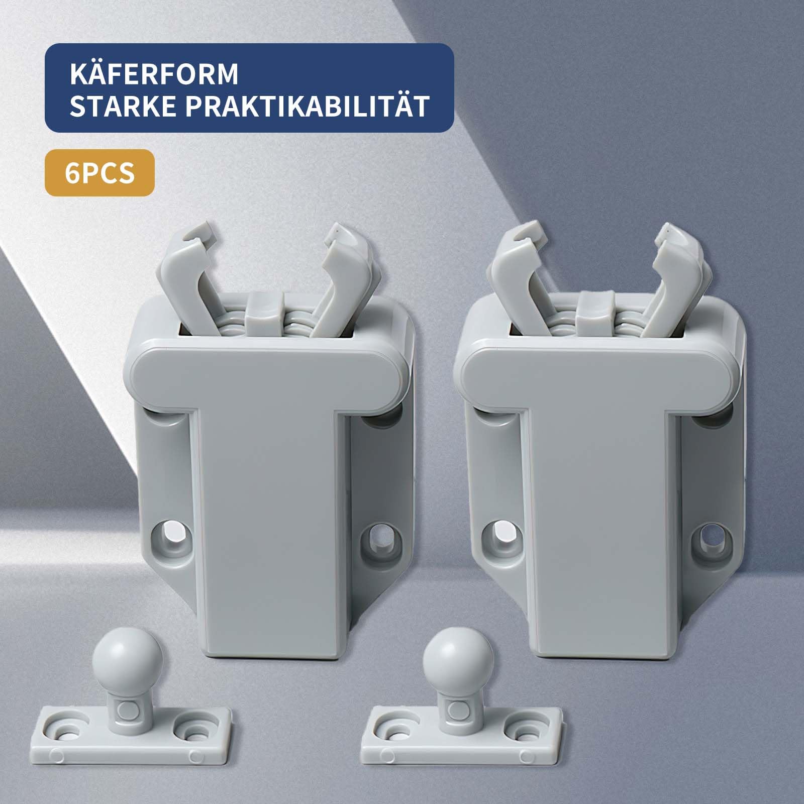 Apriporta A Pressione HAPPOW - 6 Pezzi Con Viti, Bianco, Per Armadi Da Cucina, Funzione Push To Open - Foto 5