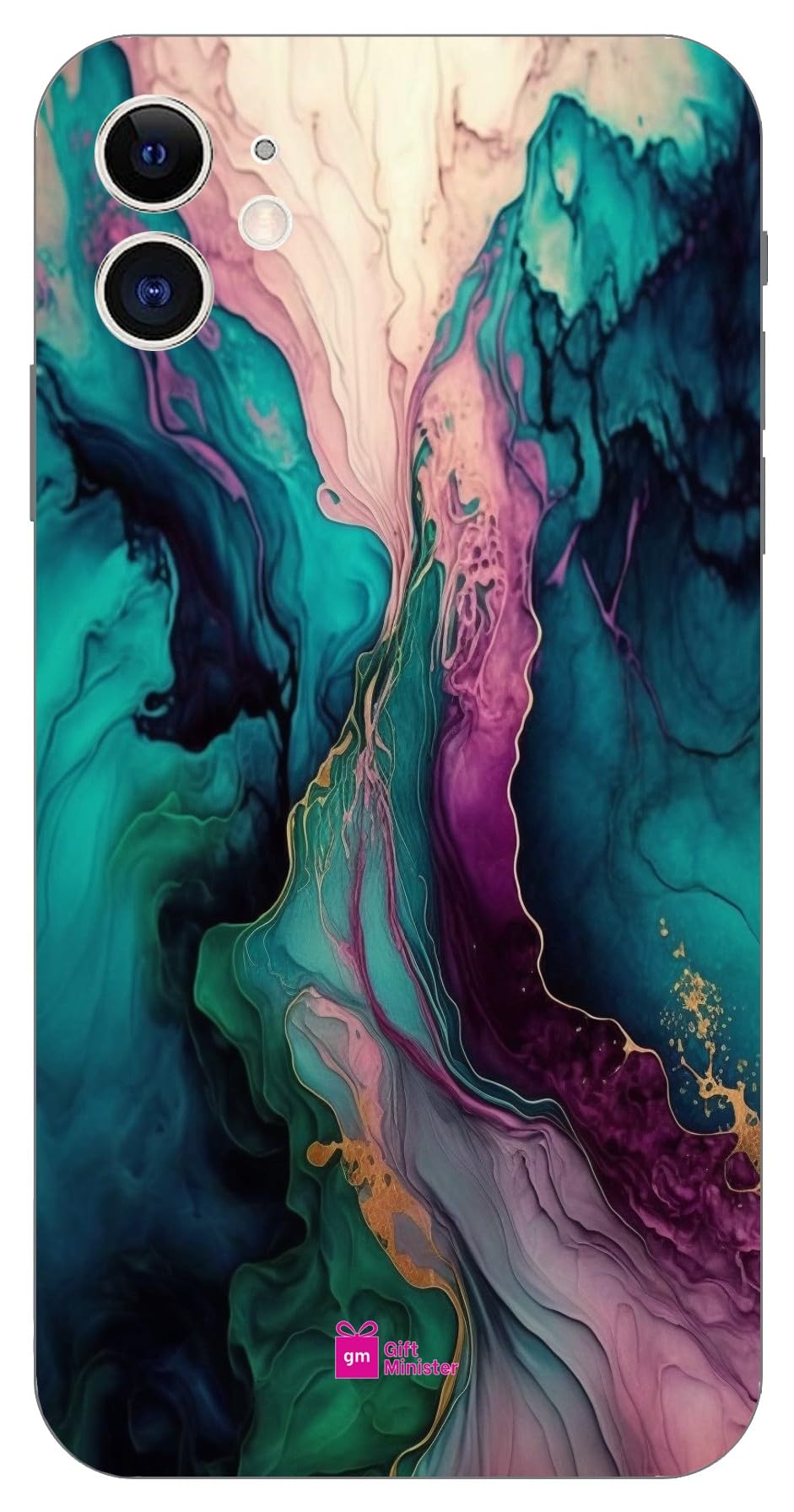 Gift Minister Soft Designer Mobile Case for Apple iPhone 11 Back Cover Cyan - Marble Ink Abstract Art Exquisite Original Painting Painted Highquality Paper Texture Create Smooth Pattern 1Pcs 1701L