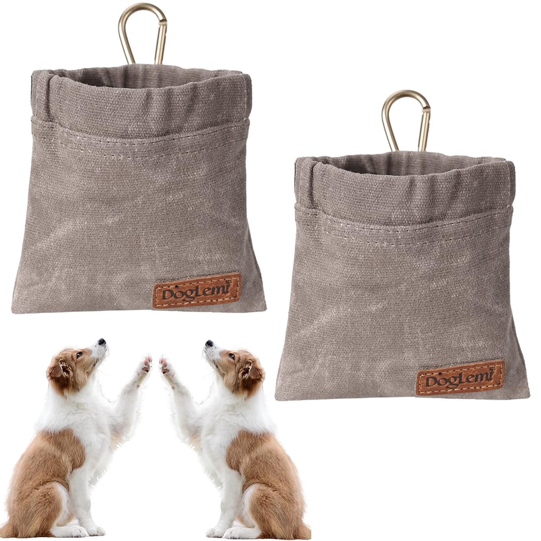 KGDUYC 2 Bolsas de golosinas para Perros- golosinas para Perros con Manos Libres con Bloqueo automático y Silbato para Perros, Bolsa de golosinas para Perros Cachorros para Entrenamiento de Perros
