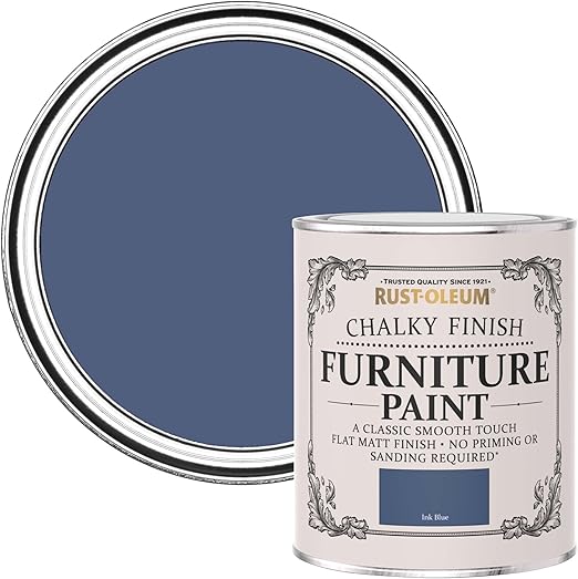 RustOleum Chalk Chalky Furniture Paint Ink Blue 750ML, 0070024G1
