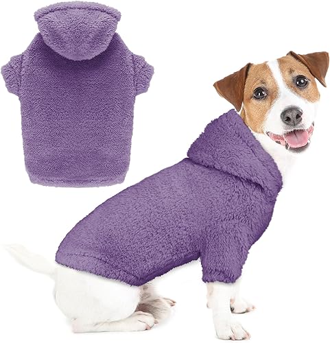 Miniatura 9 de Suéteres mullidos para perros grandes, ropa con capucha para mascotas, abrigos cálidos y suaves para mascotas, suéteres para perros extra grandes