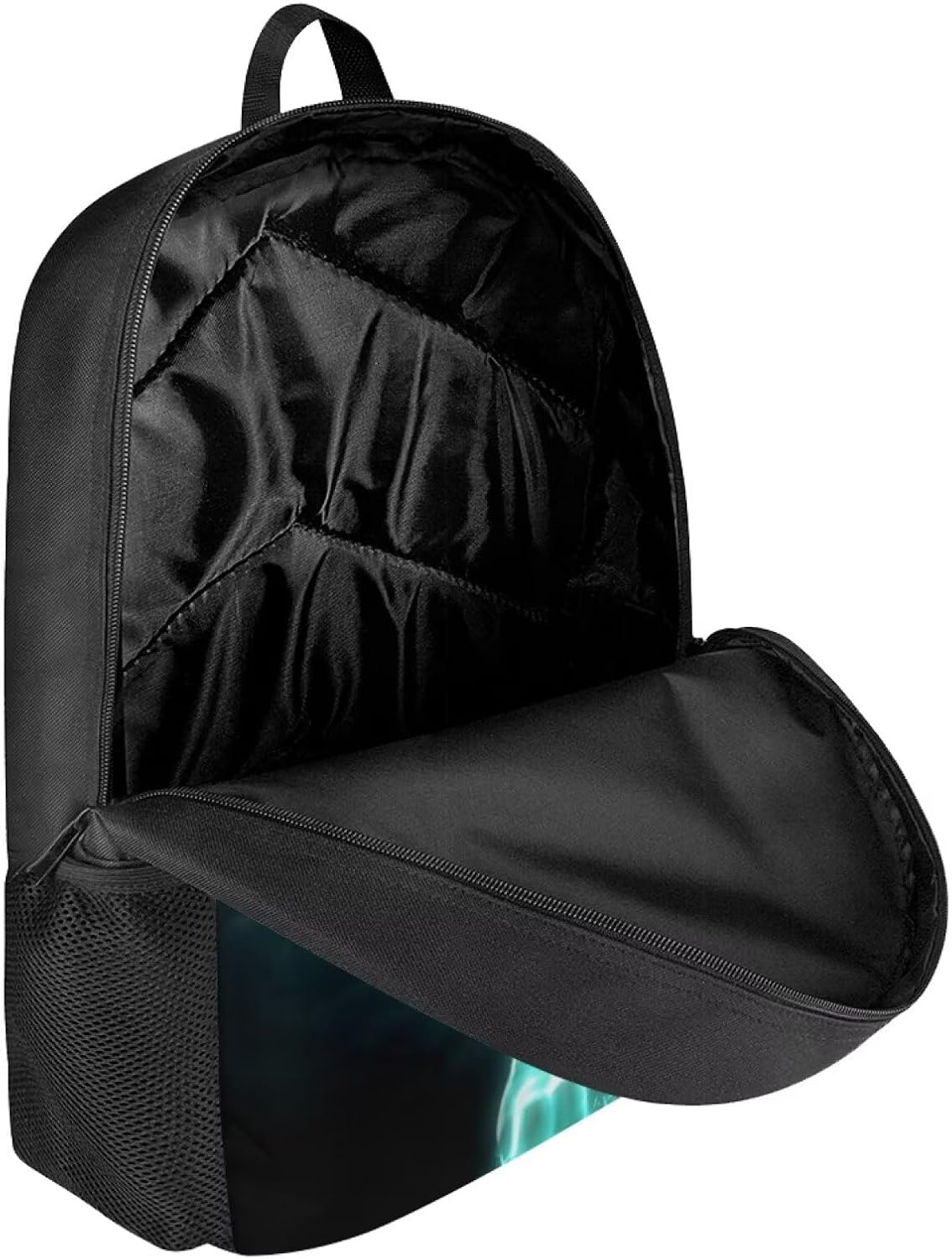 Amzbeauty Teal Wolf Printing Backpack for Students Boys Fashion School Bag One_Size