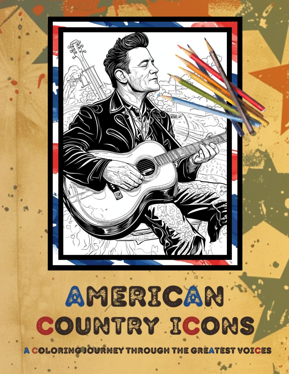 American Country Icons: A Coloring Journey Through the Greatest Voices