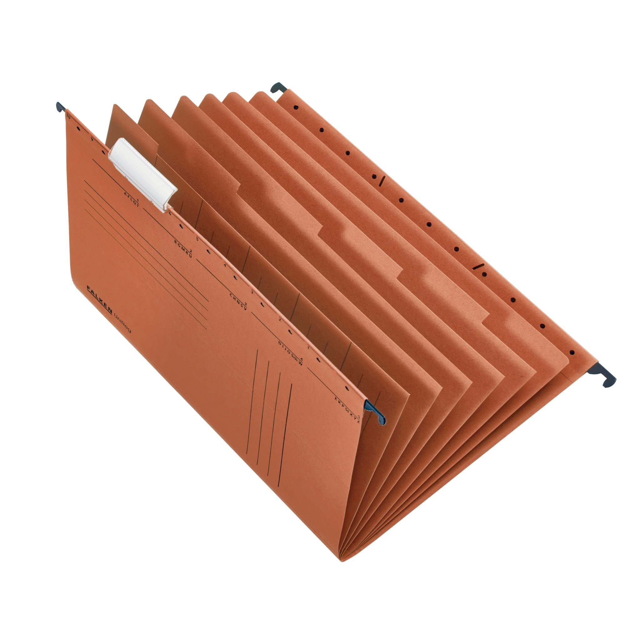 Original Falken 20er Pack Projektmappe und Personalmappe UniReg. Made in Germany. Aus Recycling-Karton für DIN A4 seitlich offen rot Blauer Engel Personalakte Personalhefter für die lose Blatt-Ablage