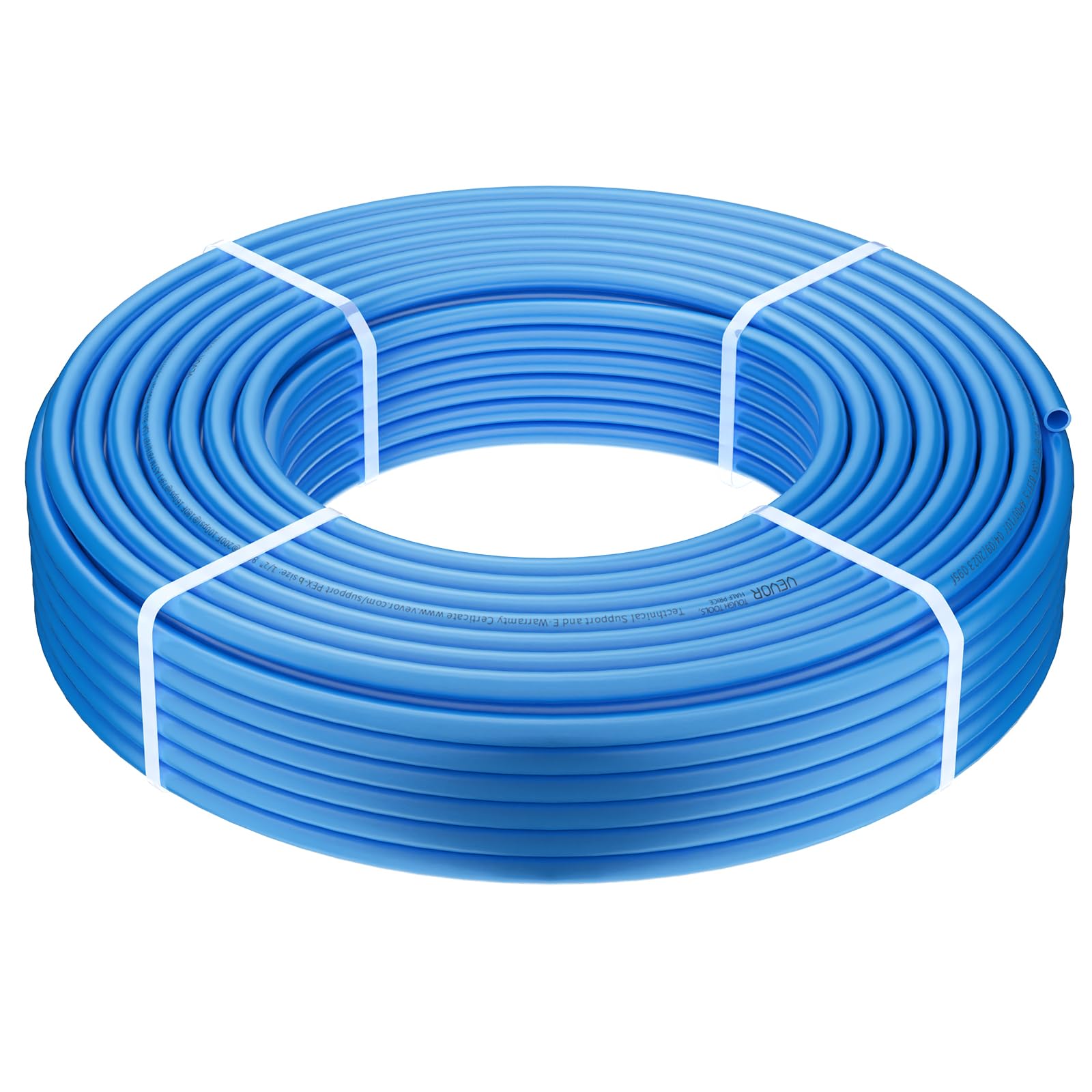 VEVOR PEX - Tubo flessibile PEX-B per acqua potabile, per acqua calda/fredda e facile da ripristinare, per applicazioni idrauliche con taglierina e morsetti, 1,27 cm, 1,27 cm