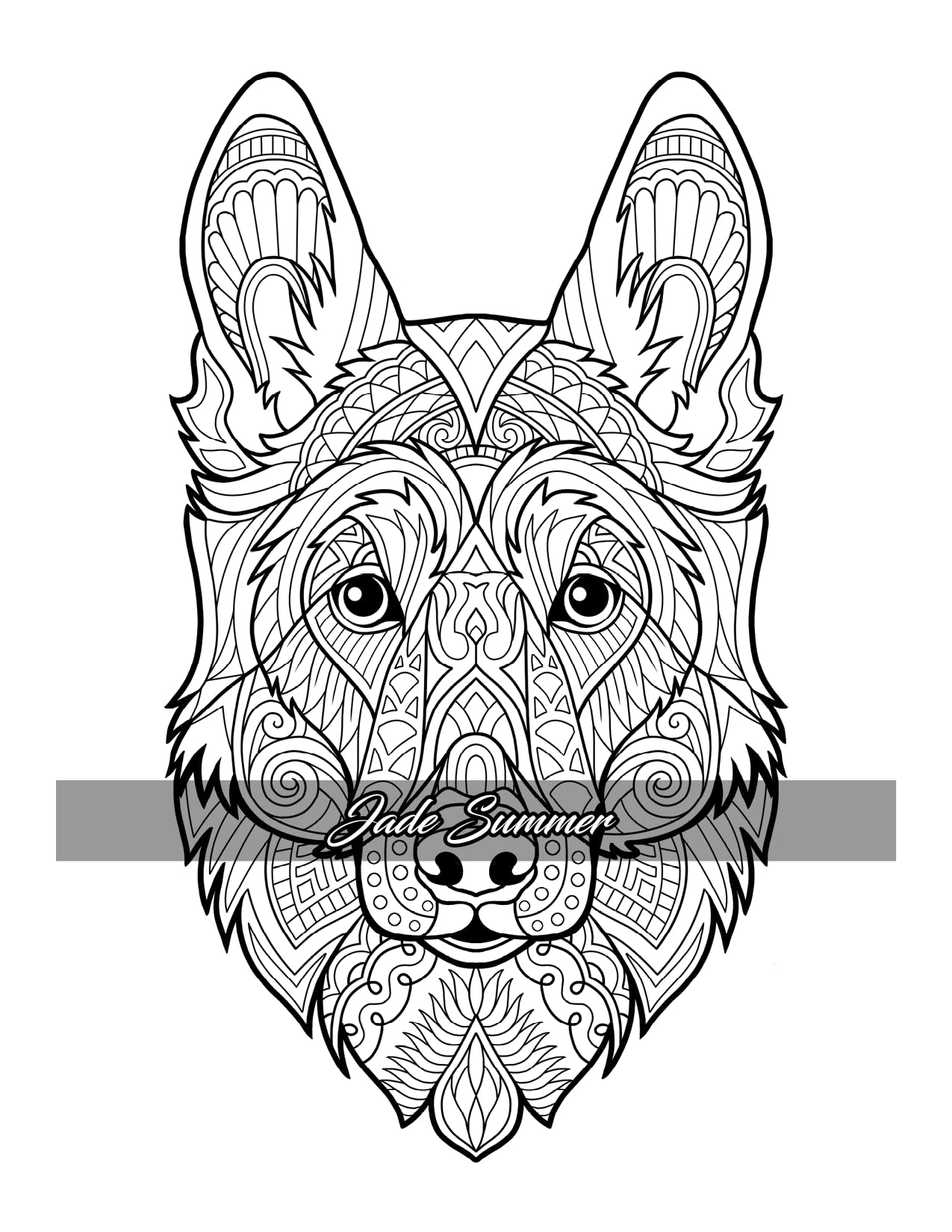 Amazing Dogs Coloring Book: Beautiful Dogs, Adorable Puppies, and Relaxing Designs for Adults and Teens - Image 9