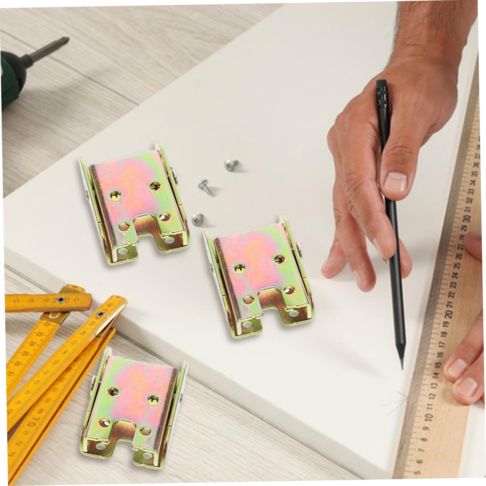 DOITOOL 4set Cerniere Per Porte Chiusura Automatica Gradi Cerniere Pieghevoli in Metallo Resistente Per Frontali Di Mobili e Gambe Di Tavoli Per Mobili Da Cucina