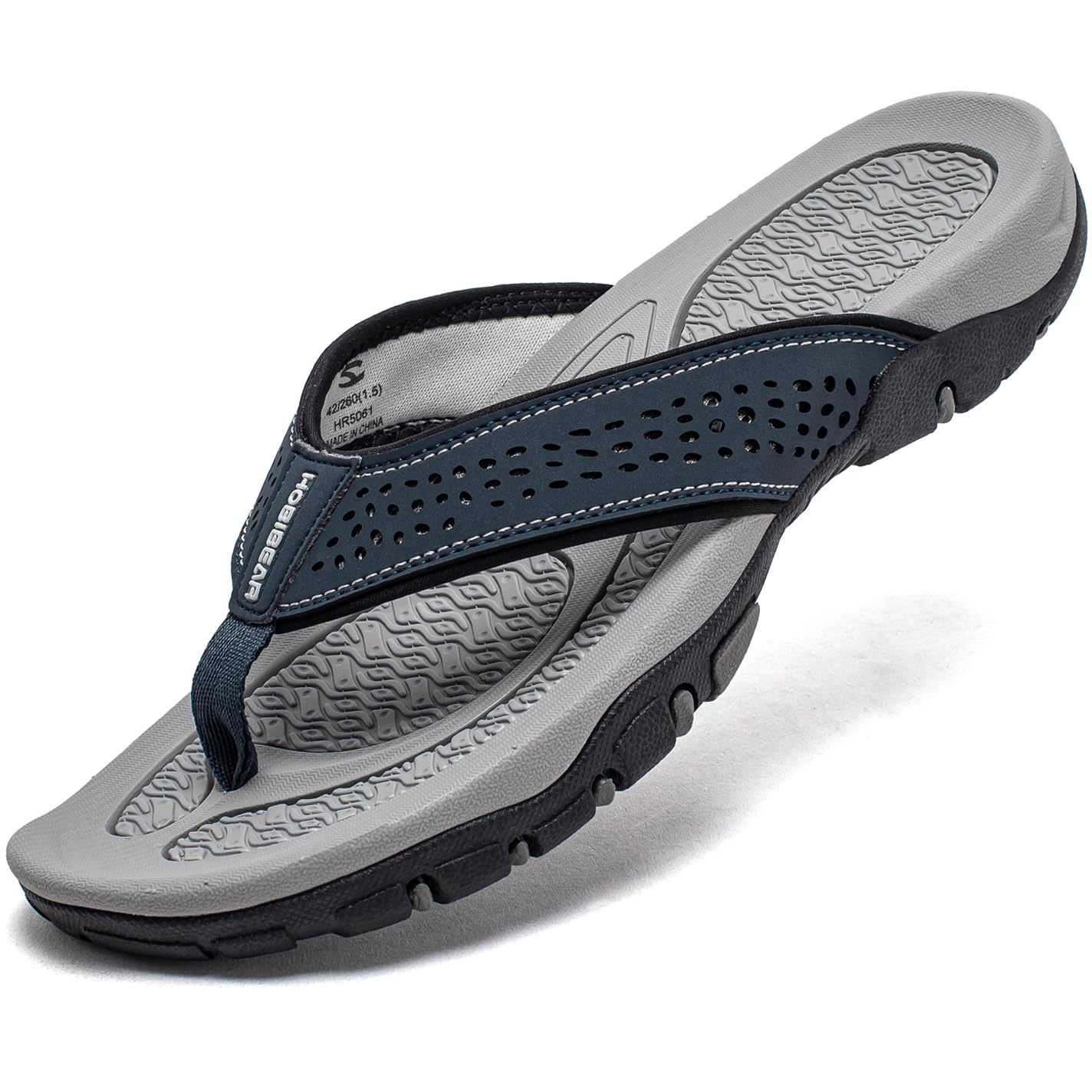 PowerTRC Men's Flip Flops Beach Sandals Indoor And Outdoor Thong Sandals Sport And Casual Wear