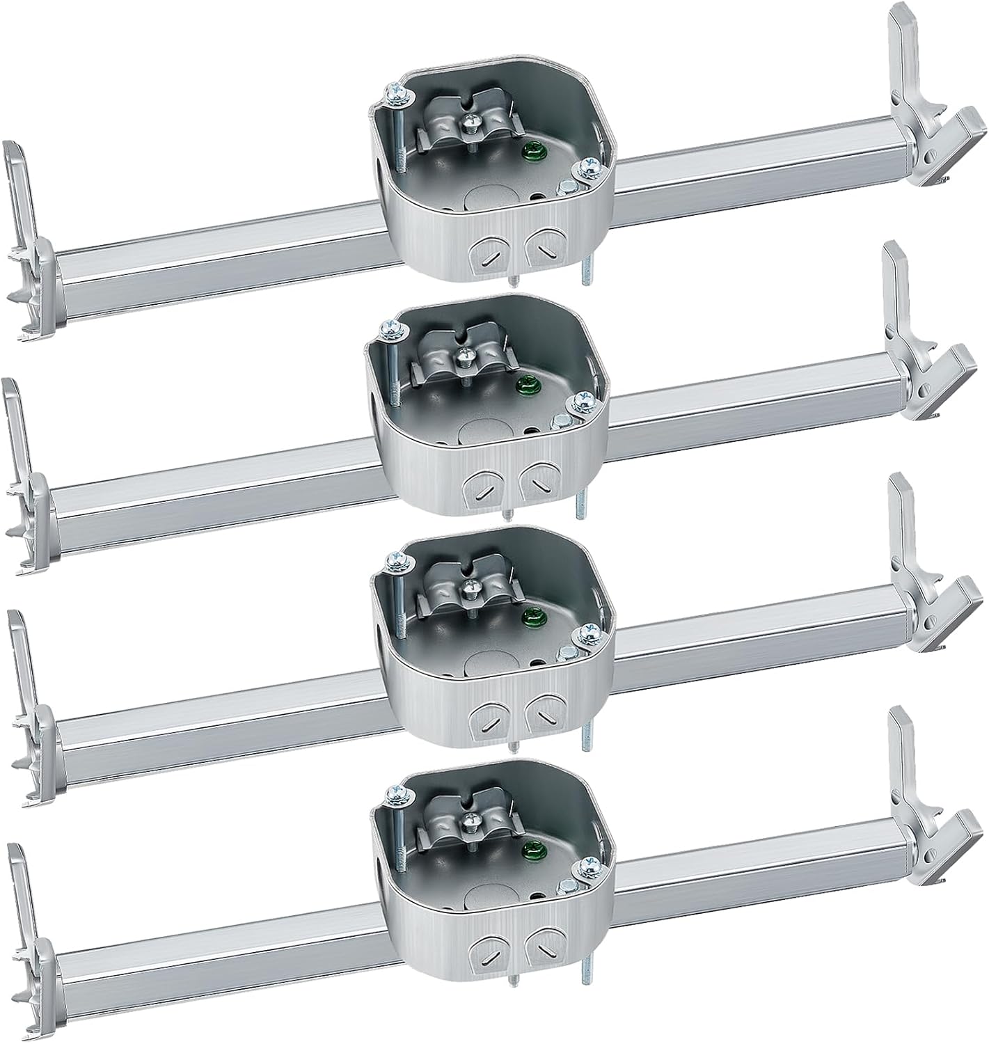 Therwen 4 Pcs Adjustable Fan Electrical Box Brace 14.2 Inches Long