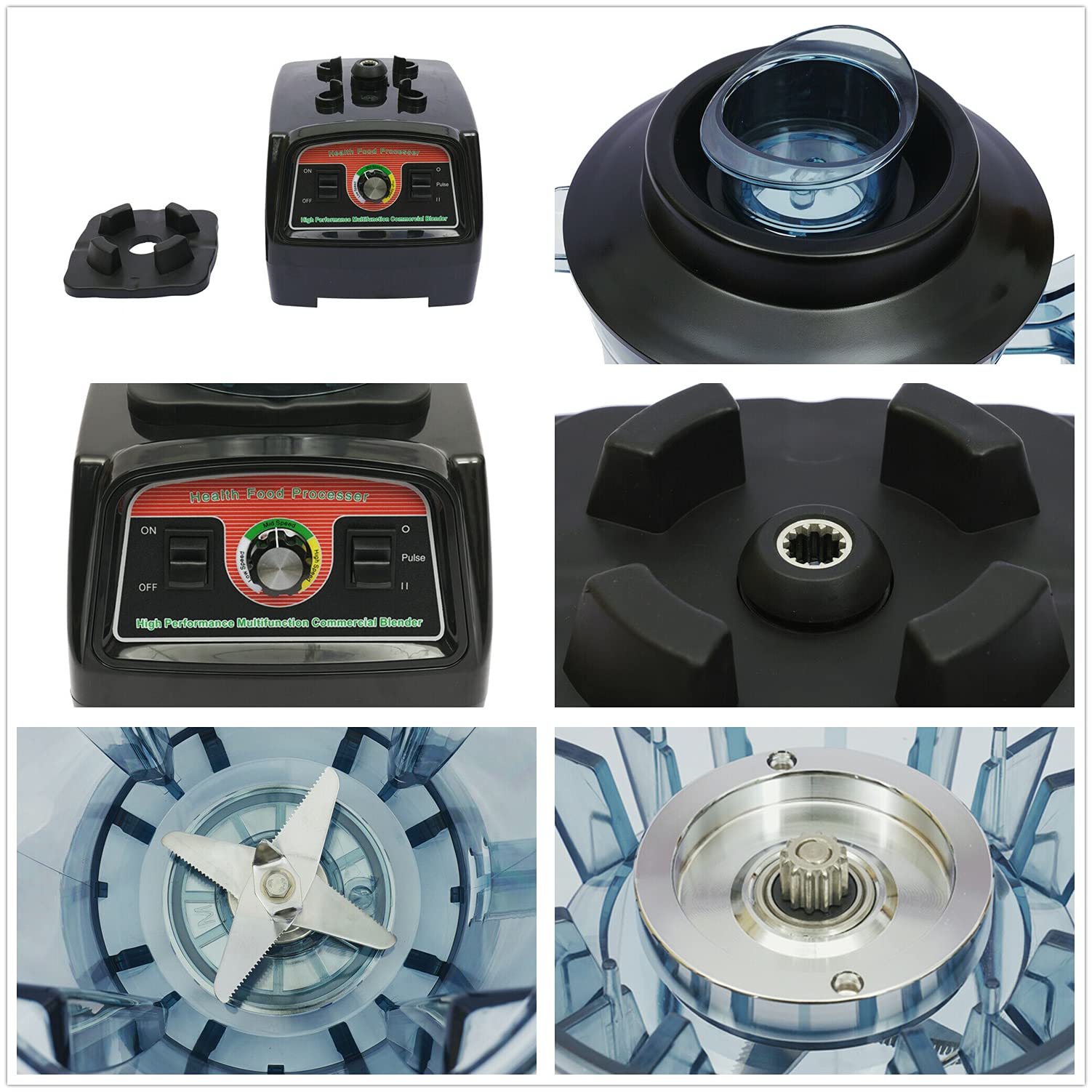 Batidora de vaso profesional de 2800 W para batidos, batidos, batidos, exprimidores, con jarra sin BPA (144 oz)