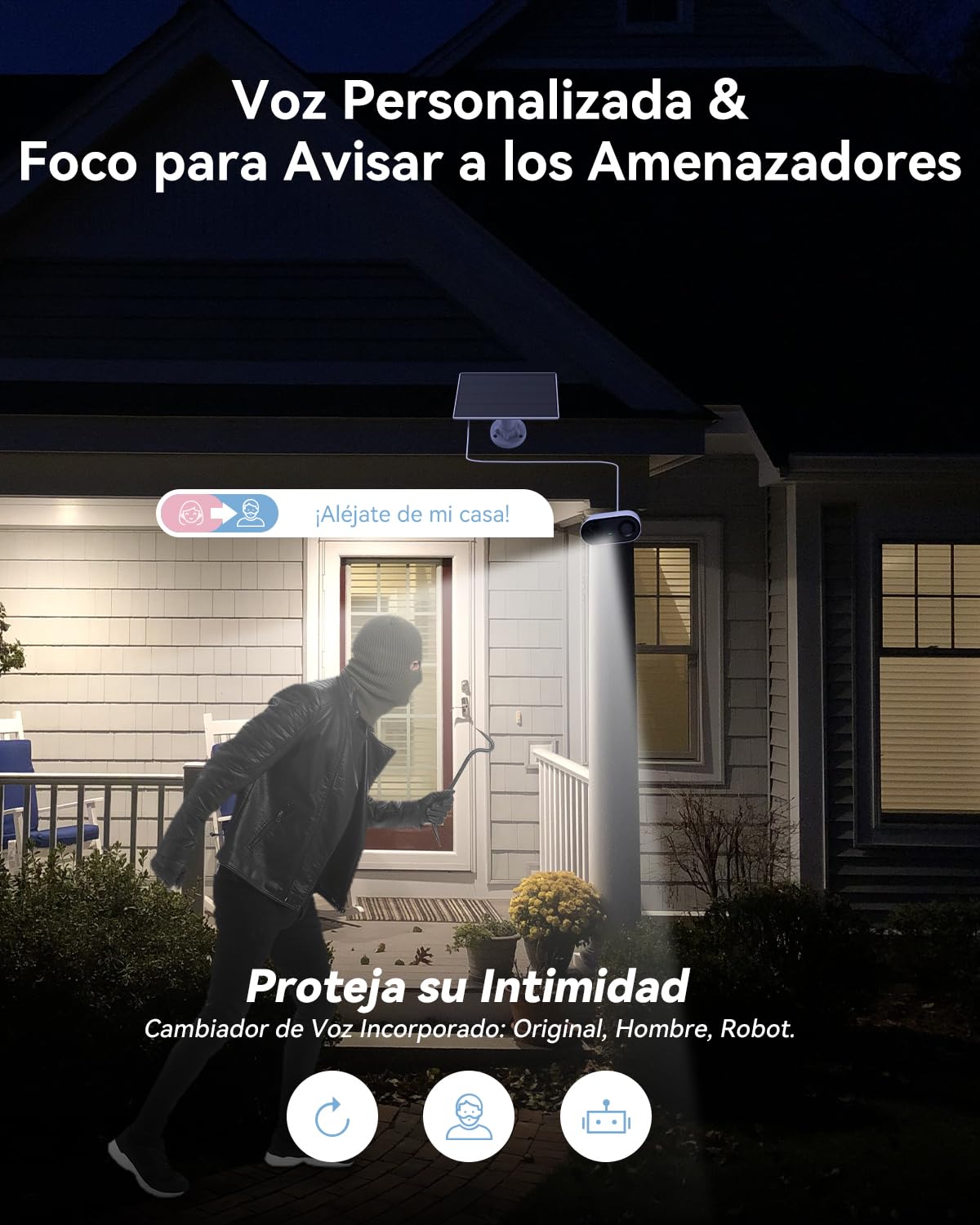 Imou 2K Cámara Vigilancia WiFi Exterior con Panel Solar, Cámara de Seguridad Sin Cables con Batería 5000 mAh, Visión Nocturna en Color, Detección de Humana PIR, Vlog Mode, Cell Go Kit