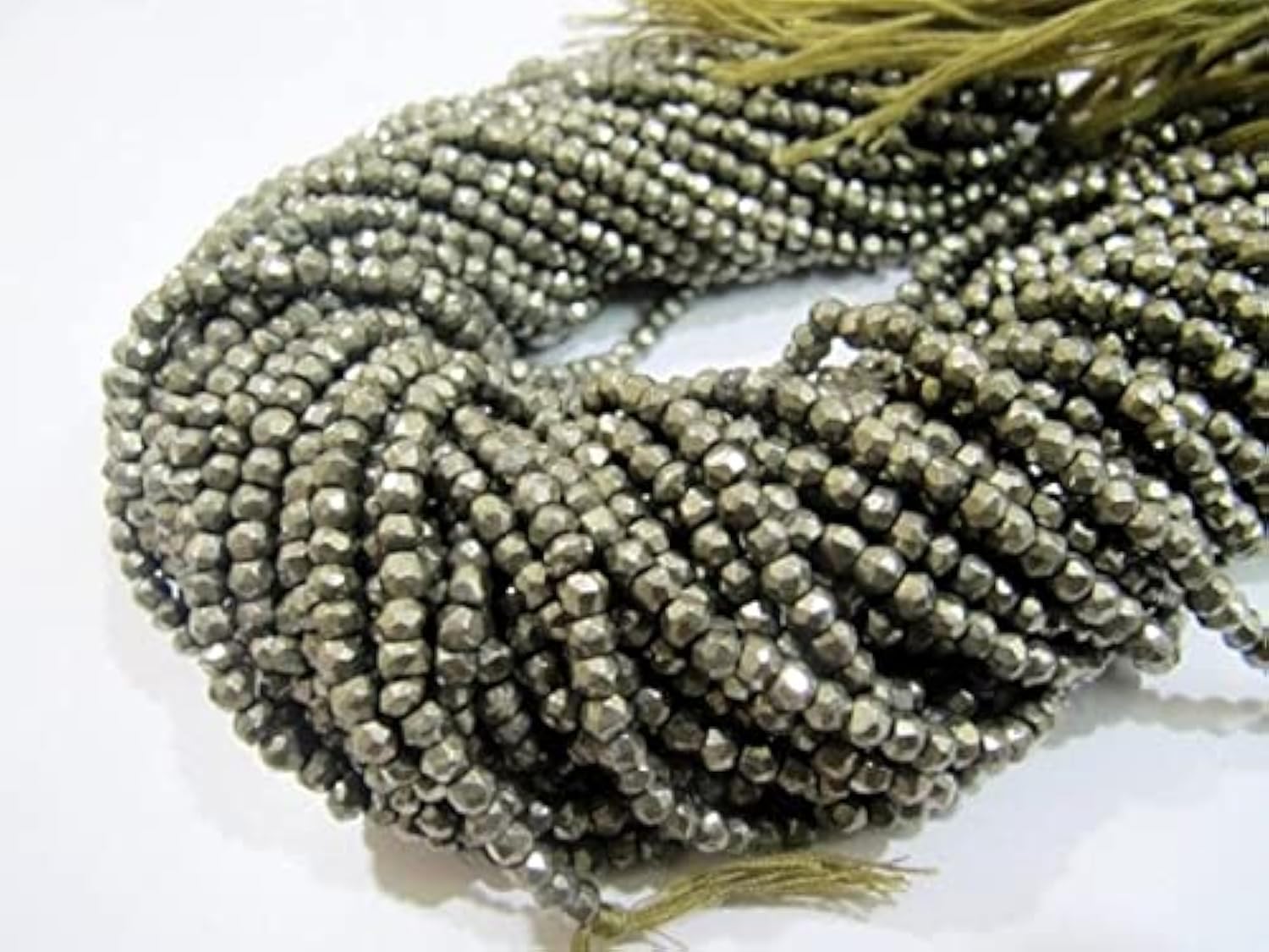Perles pyrite naturelle 3-4mm LKBEADS pour création bijoux