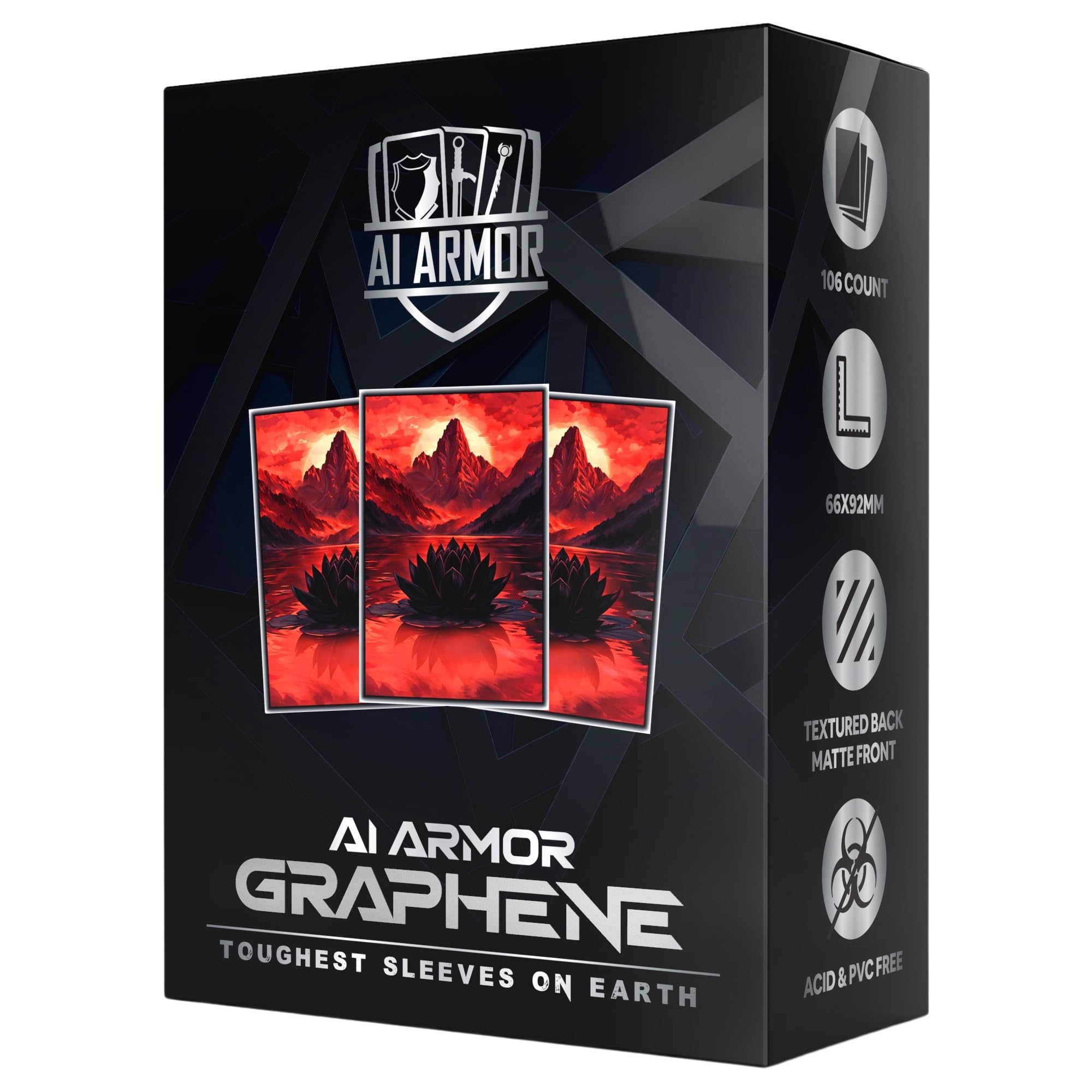 (Mountain Black Lotus) - 105ct Textured Matte TCG/MTG Art Sleeves by Ai Armor (Graphene)