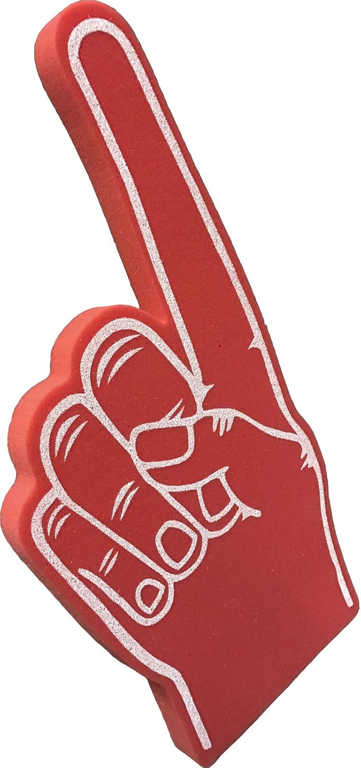 Palm Printed Giant Foam Hand Pointy Finger (Red) Amazon.co.uk Toys