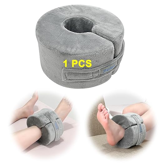 Foot Elevation Pillow Ankle Protector Support Elevated Foot Heel Pillow Elevator Feet Foam Wedge Leg Rest Post Surgery Pillow Bed Pressure Sore Cushion Elevating Broken Ankle Heel Protection (1 PCS)