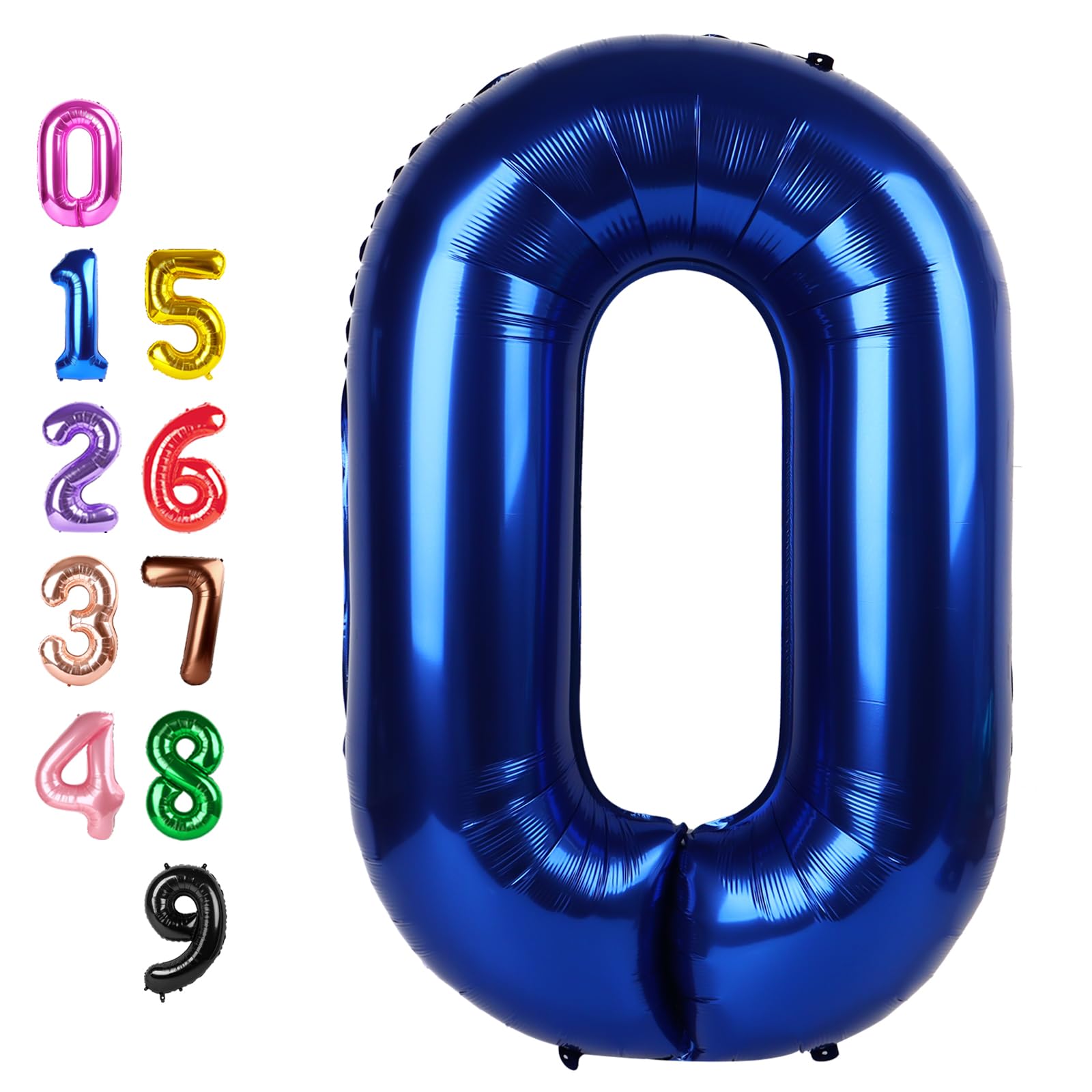 Number Balloons 0 Balloon 40 inch Blue for 10 Birthday Party Decorations